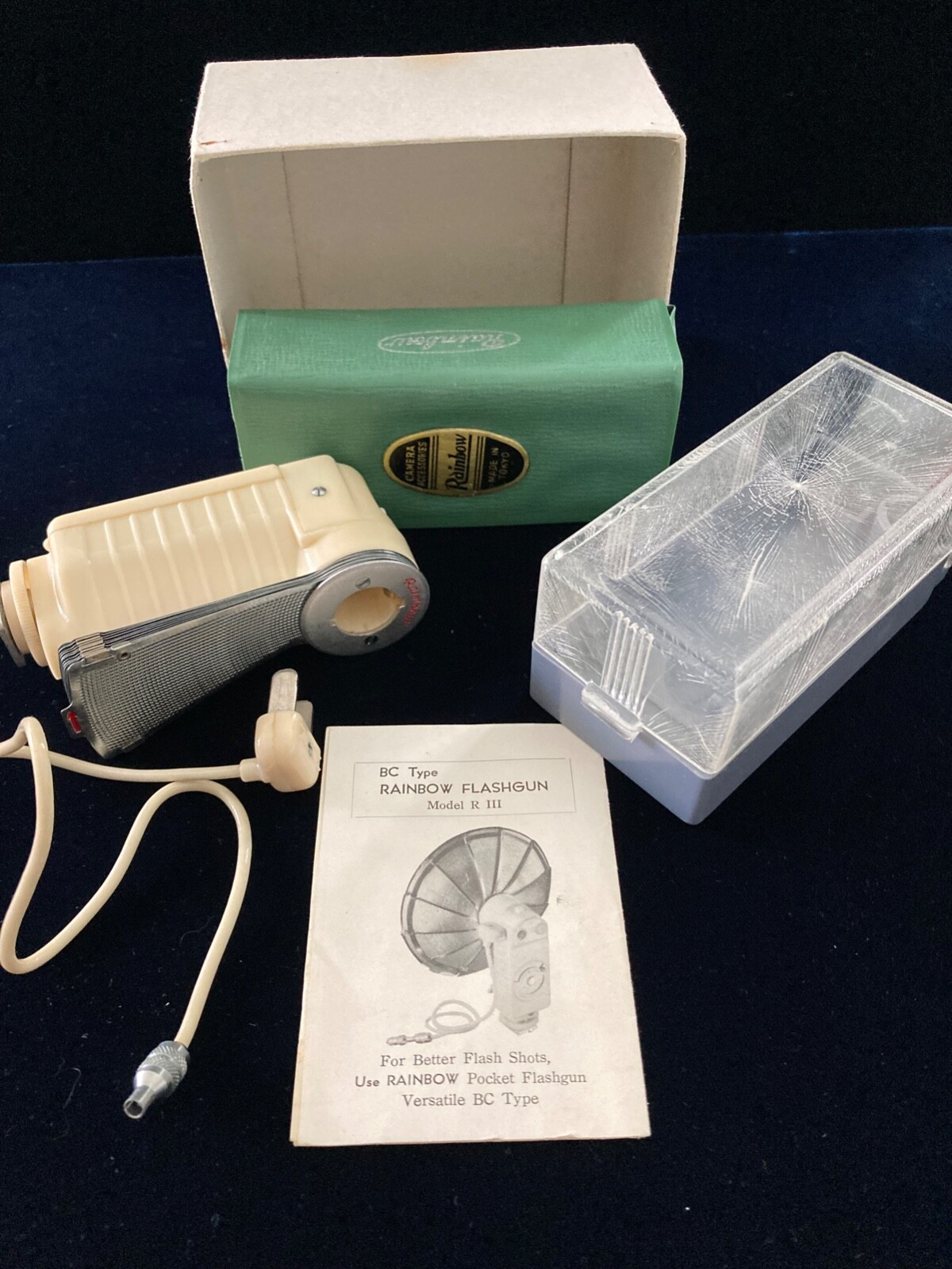 RAINBOW VTG Pocket Flashgun BC Type Model R III Flash Unit Bulb Flash Gun Japan