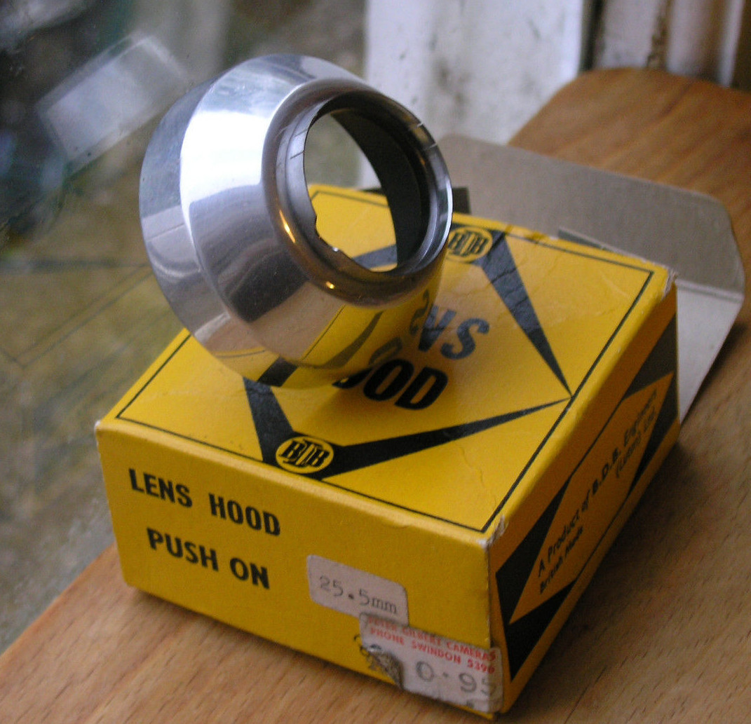 25.5mm 1″ push fit lens hood slip on shade UK made