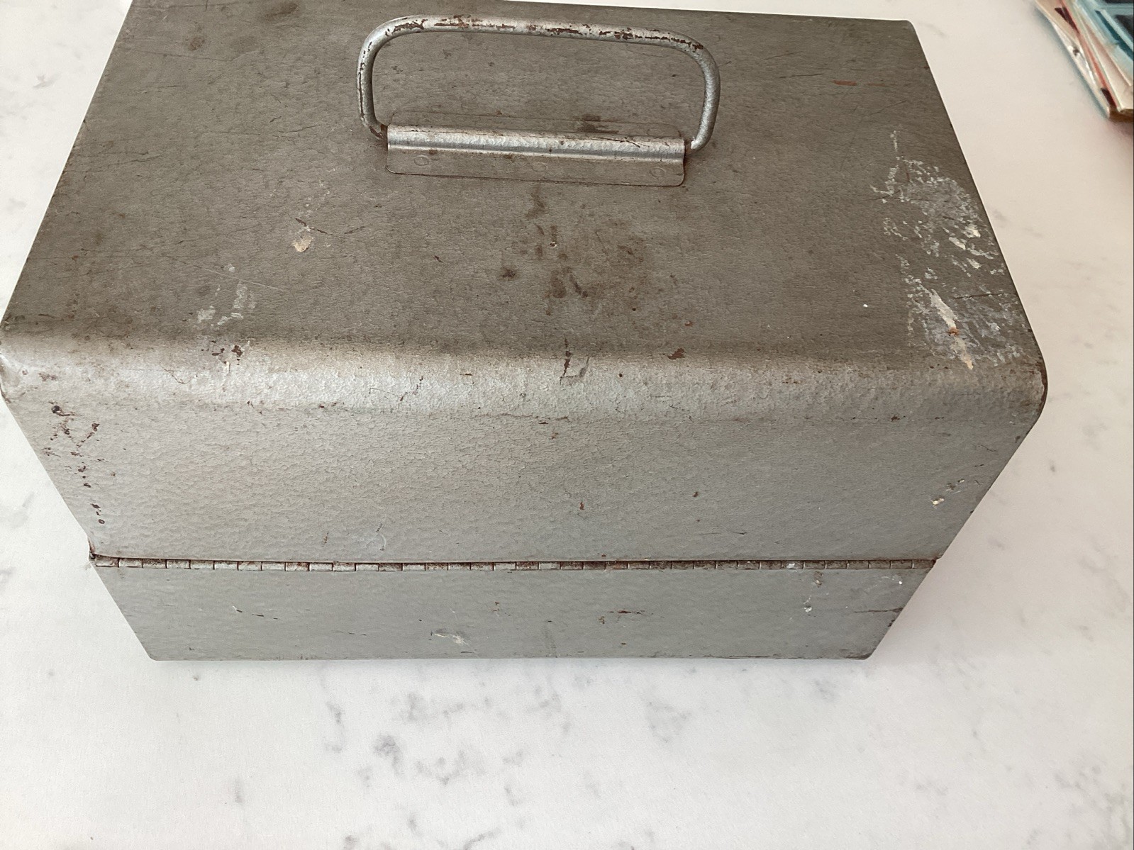 Vintage Brumberger 12 Slot 8mm Film Reel Metal Canister Case Old Empty