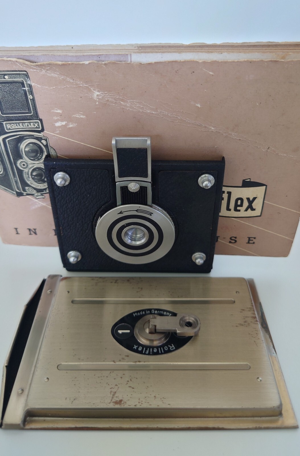 Vintage Rolleiflex Accessories w/ Manual Mid-Century Photography