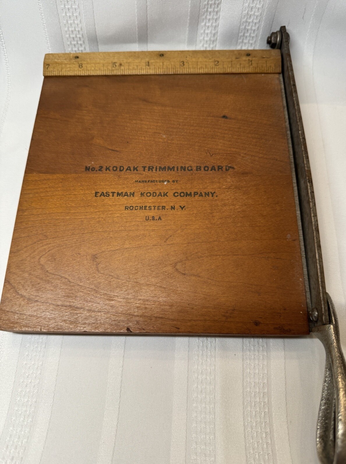 Vintage Eastman Kodak No. 2 Wood Trimming Board 7″x8″ USA