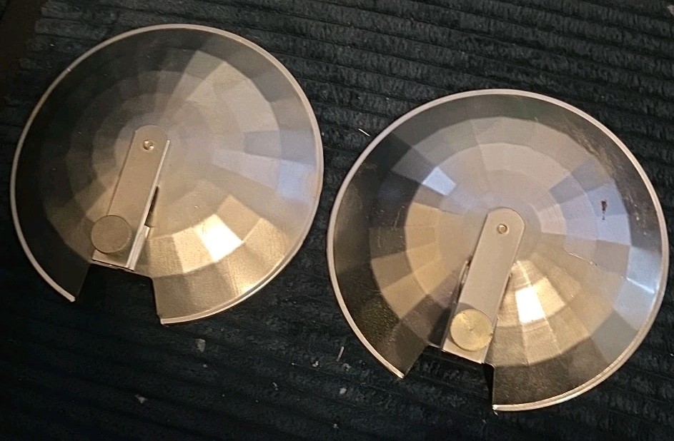 Lot Of 2 Vintage 5 1/2″ Aluminium Flash Reflectors EX +