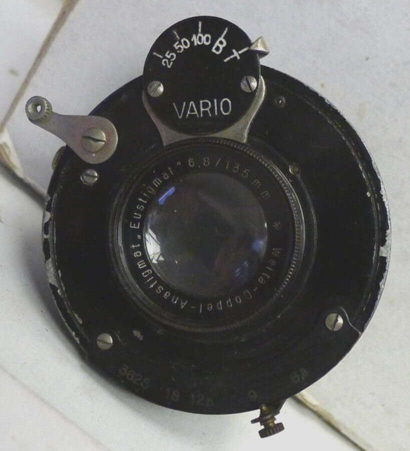 Welta Doppel Anastigmat Enlarging f 6.8 135mm Lens w/ Vario Shutter – Vintage
