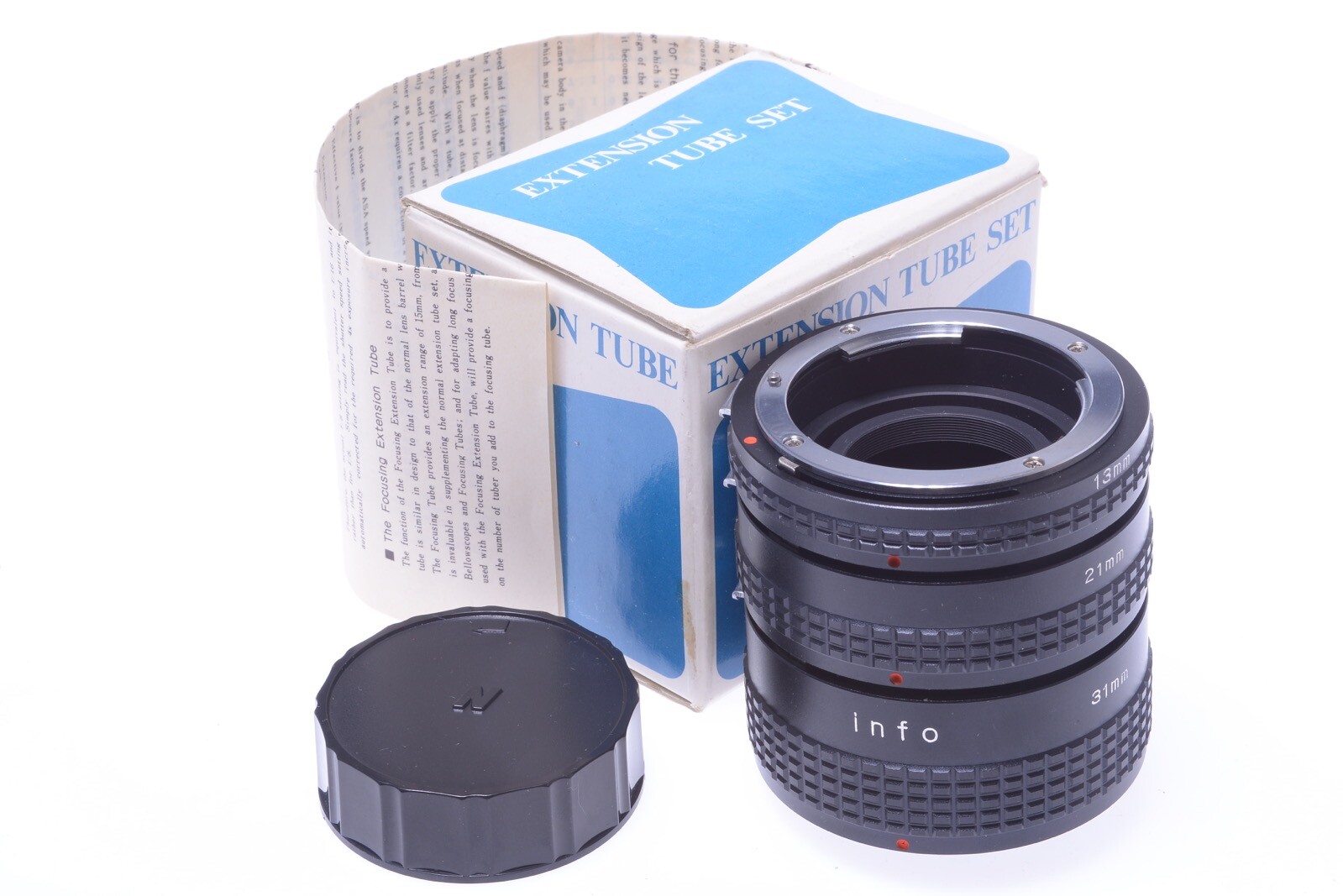 ✅ INFO EXTENSION TUBE SET MACRO NIKON AI LENSES & CAMERA *MINT, INST & BOXED*