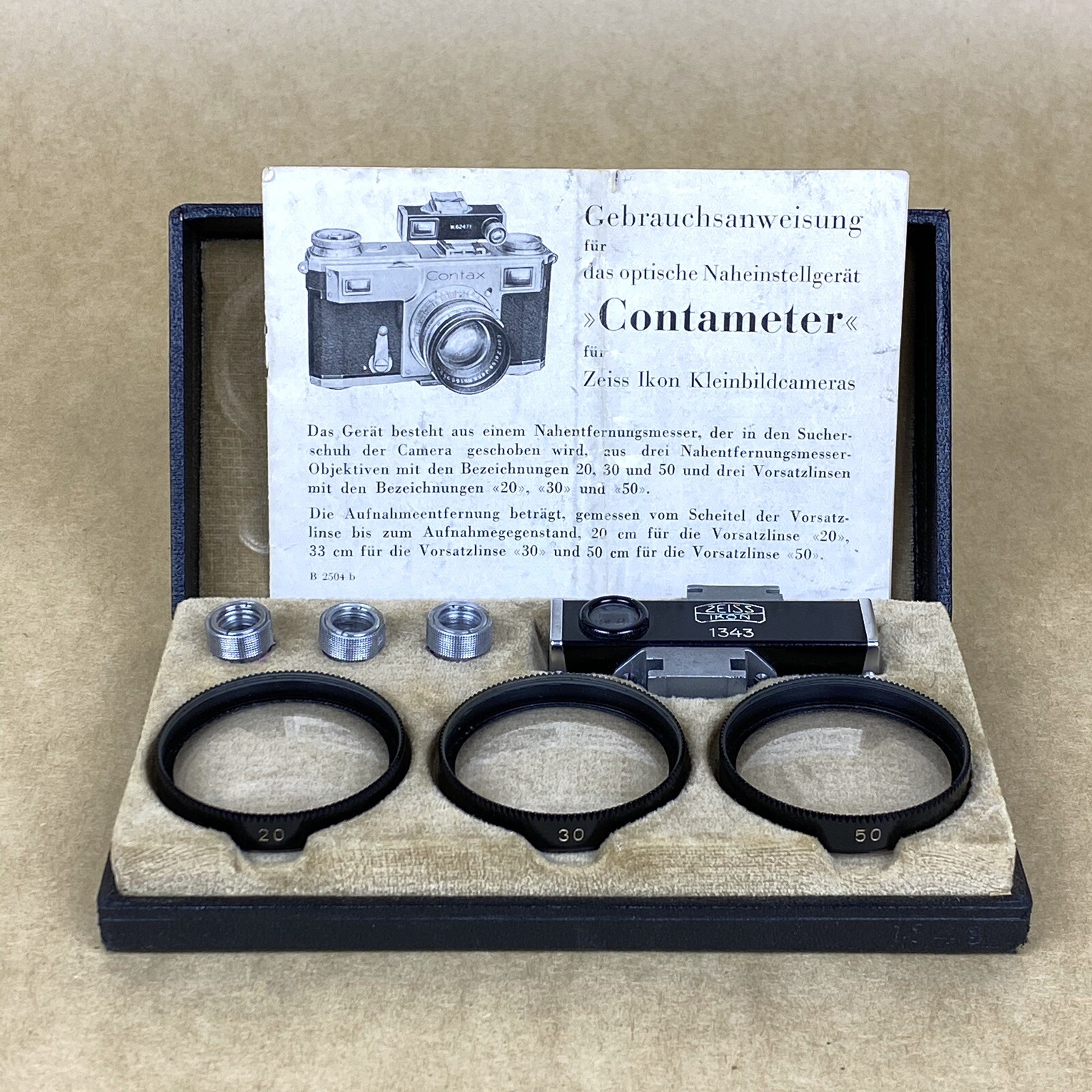 Zeiss Ikon Contameter Close Up Kit W/ Original Case – VINTAGE