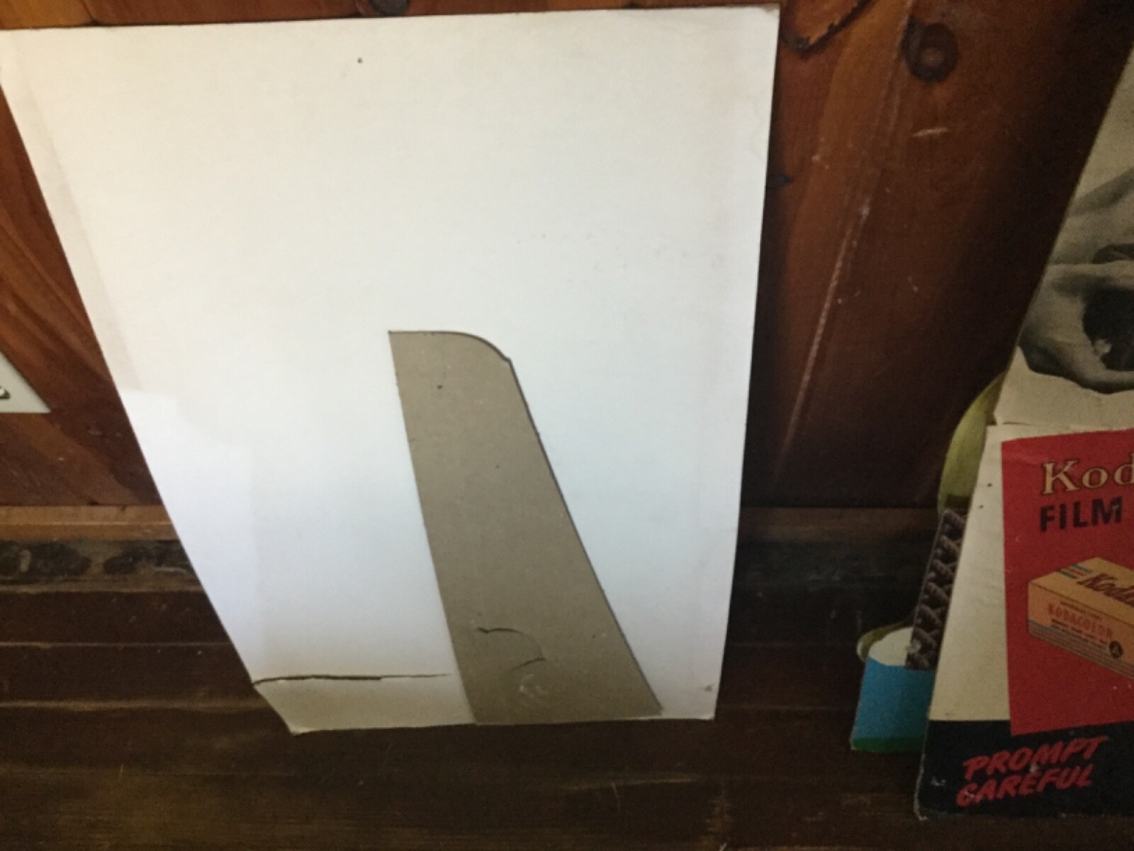 Vintage Kodak Verichrome Cardboard store display sign advertising