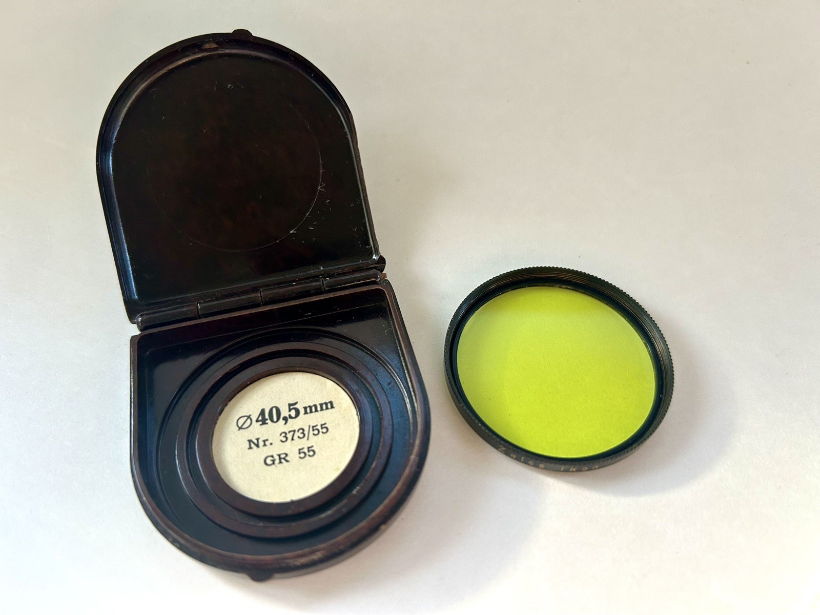 Zeiss Ikon Green Filter Vintage 40.5 mm Nr. 373/55 GR 55 With Case
