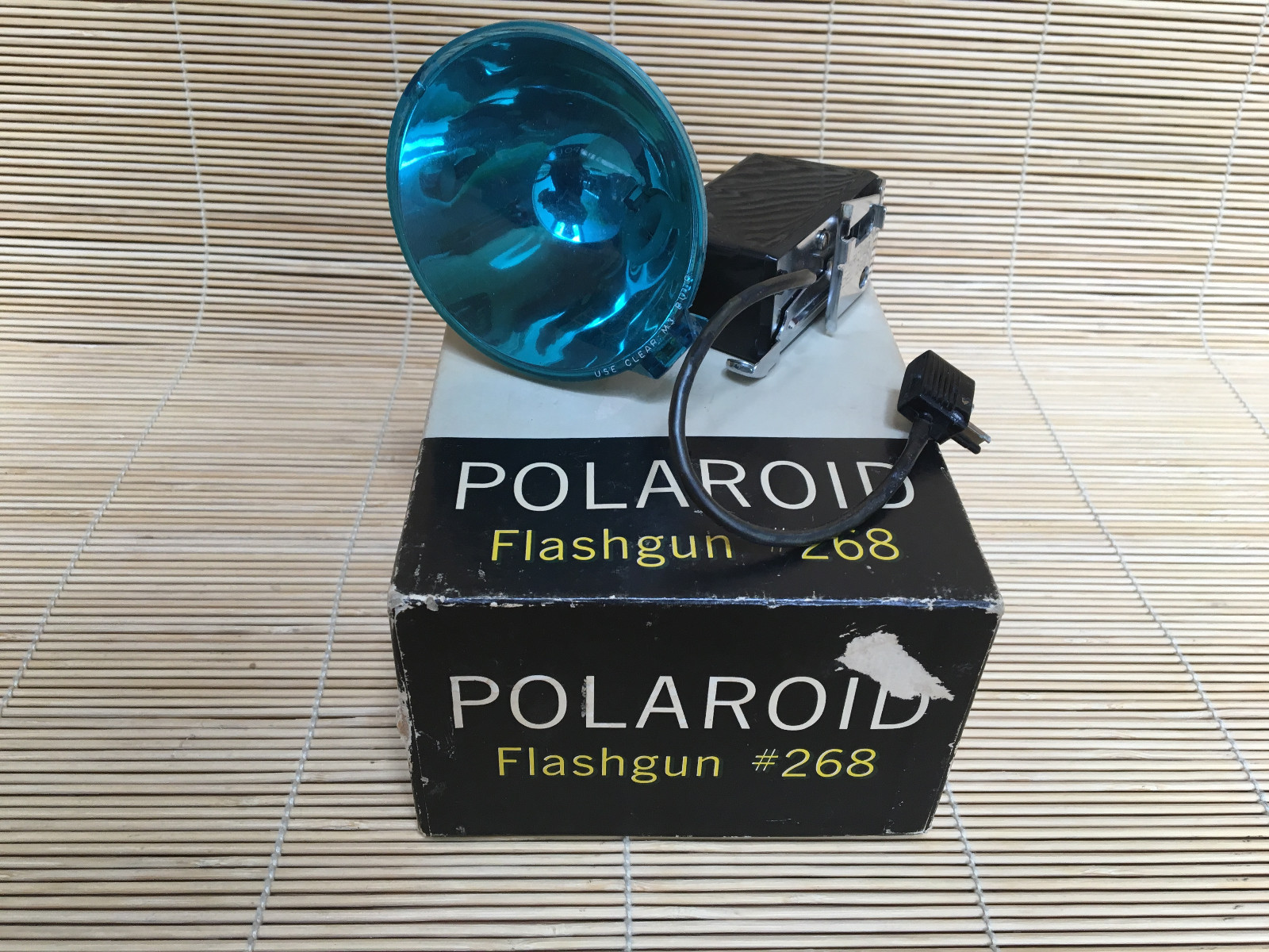 VINTAGE! Polaroid Flashgun Flash Gun #268 with Box & Black & White Print Coater