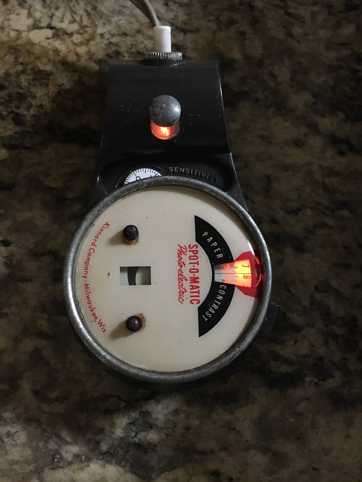 Vintage Kinnard Spot-O-Matic Enlarging Meter Made in USA Model CDS Master
