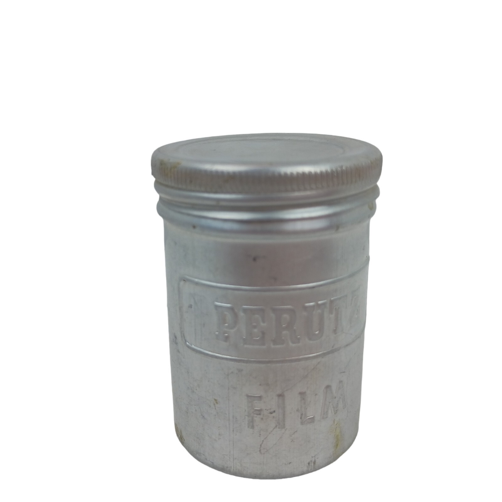 Perutz Aluminum Film Canister 35mm Vintage Rare Screw Top