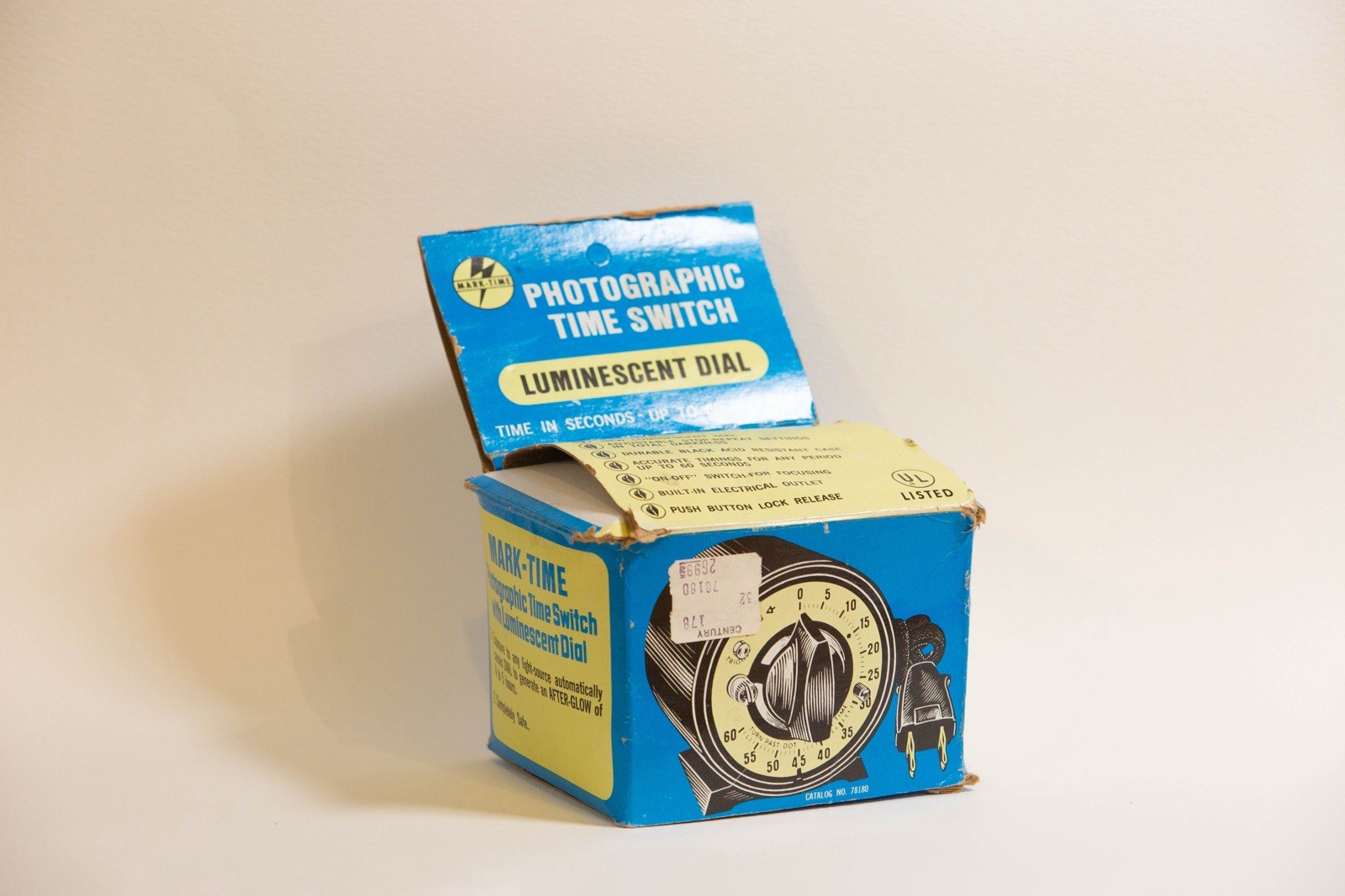 MARK-TIME Darkroom Time Switch | Luminescent Dial 60 Sec | Used – In box – Works