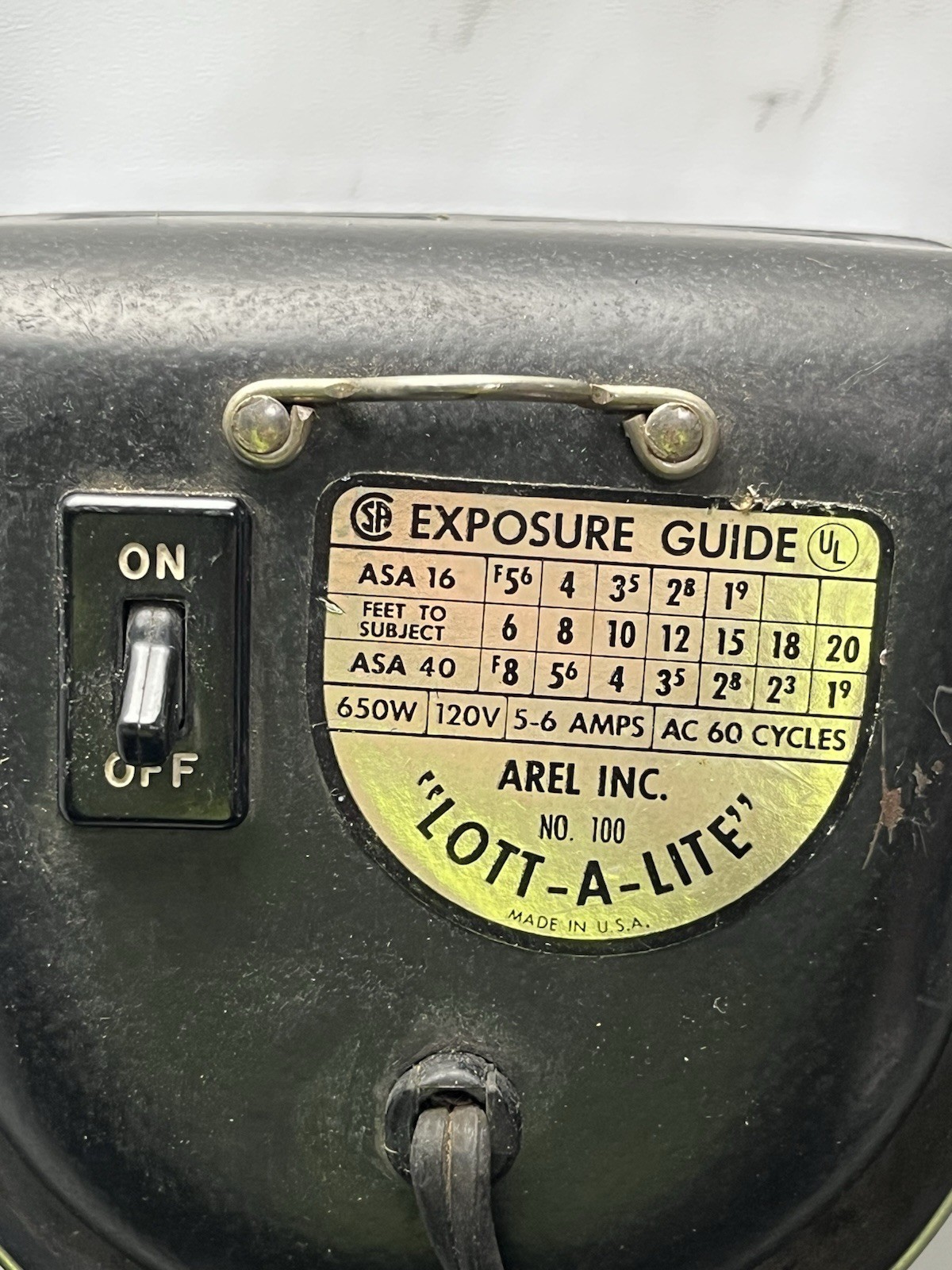 Vintage Arel Lott-A-Lite No 100 650W Studio Spotlight Industrial Works