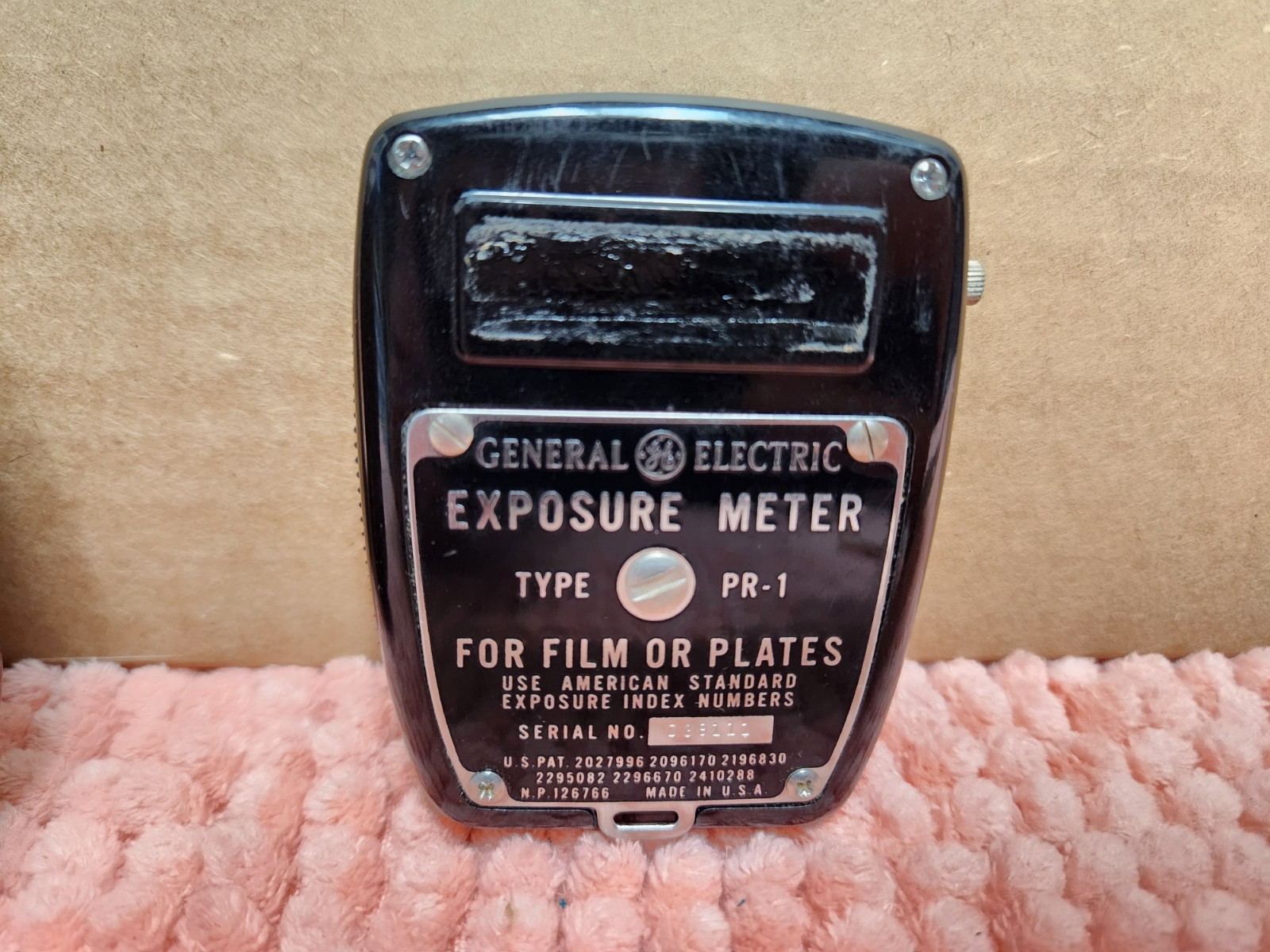 VTG General Electric Exposure Meter Type PR-1 For Film or Plates w/ Leather Case
