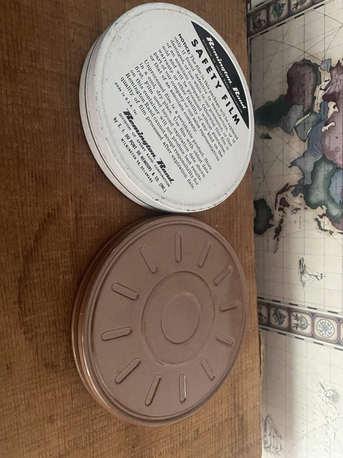 Lot Of 2 Vintage Film Reel Empty Canisters Movie Metal Containers Heavy Duty