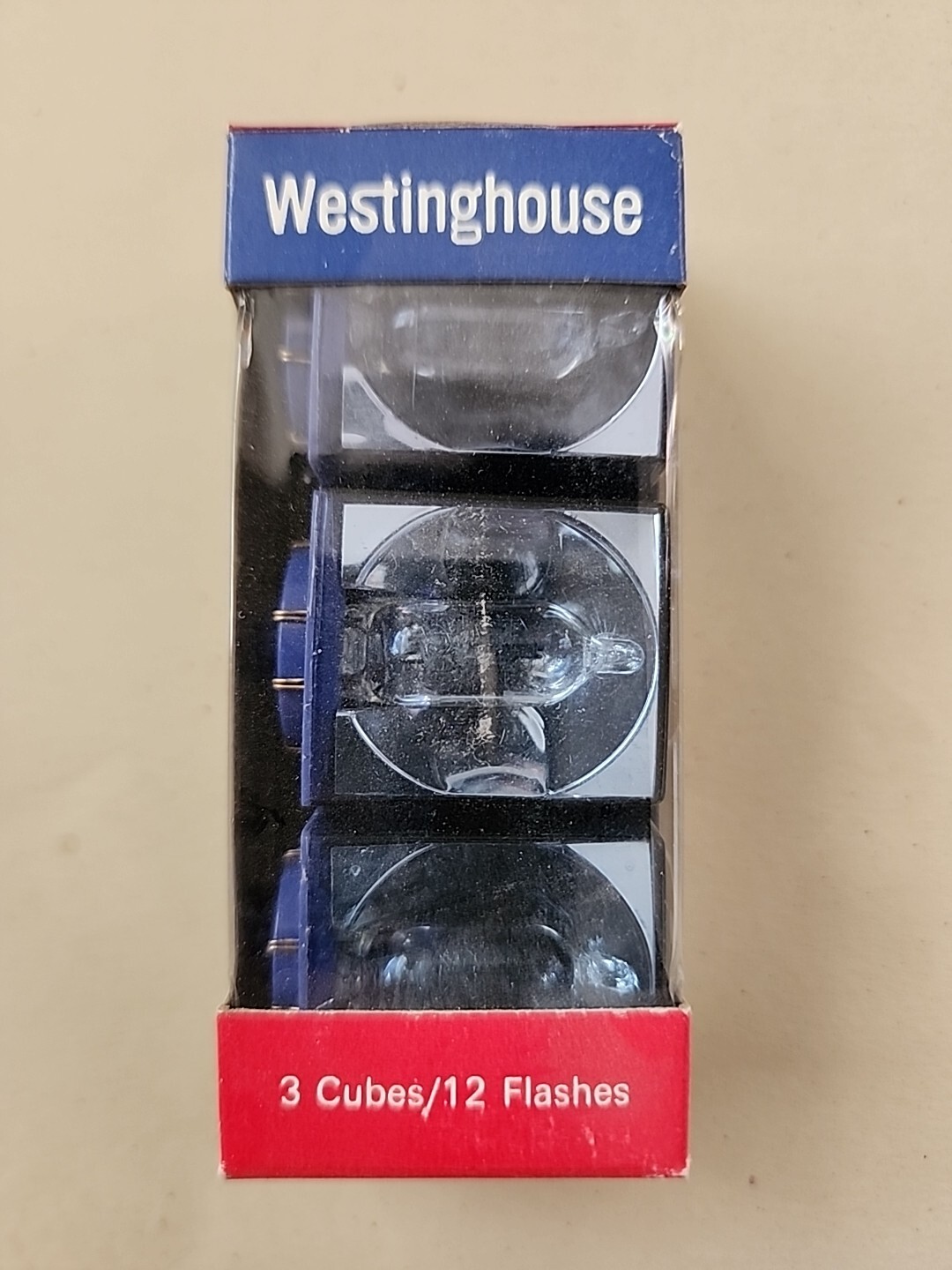 Westinghouse 3 Cubes 12 Flashes Blue Flash Cubes (B15) New Old Stock
