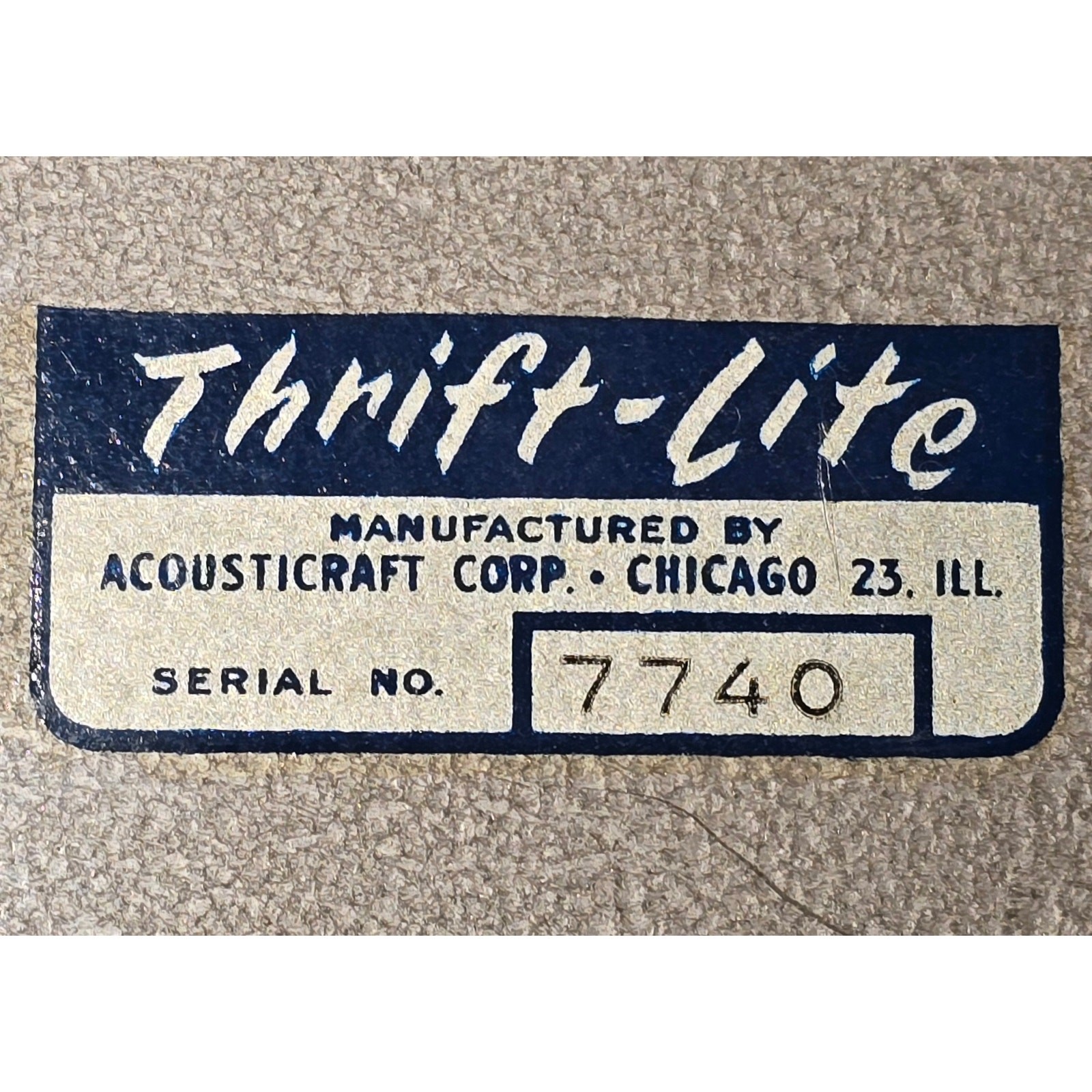 Thrift-Lite BP-25 Portapack Flash Unit Vintage Acousicraft Chicago