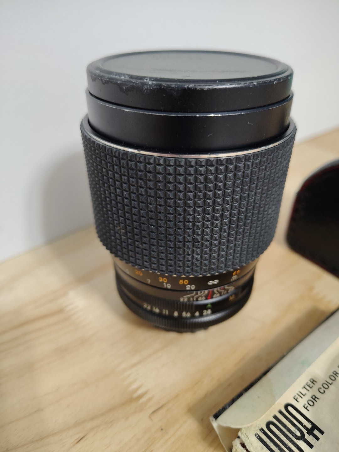 Vintage Photography Camera Japan 55 mm Lens, Hoya Filter 1B, Saitex Telecoverter