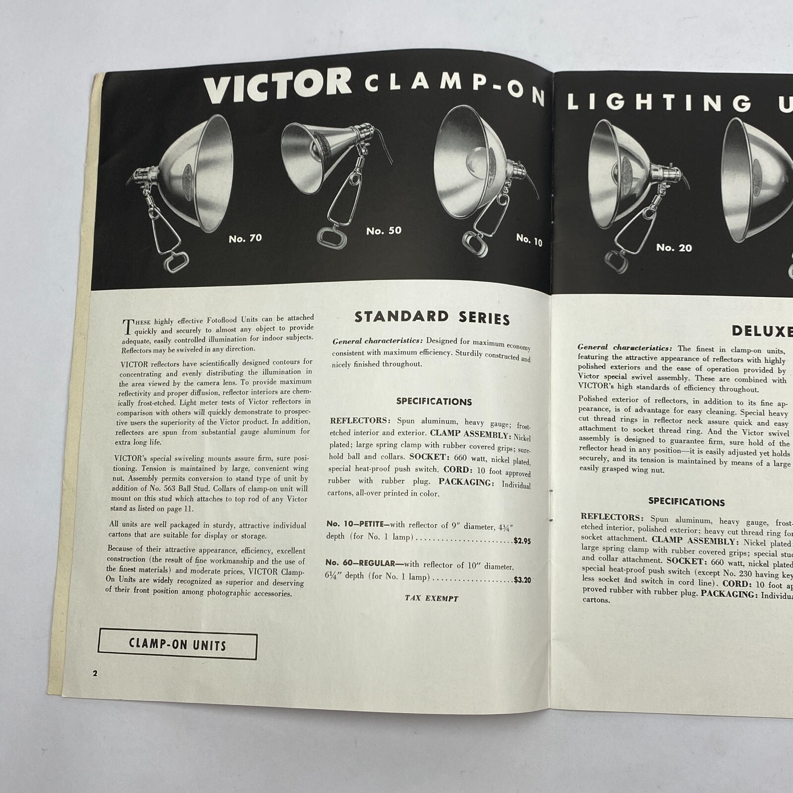 1947 Victor Photographic Book Lighting Equipment Supplies Smith Sons Griffith IN