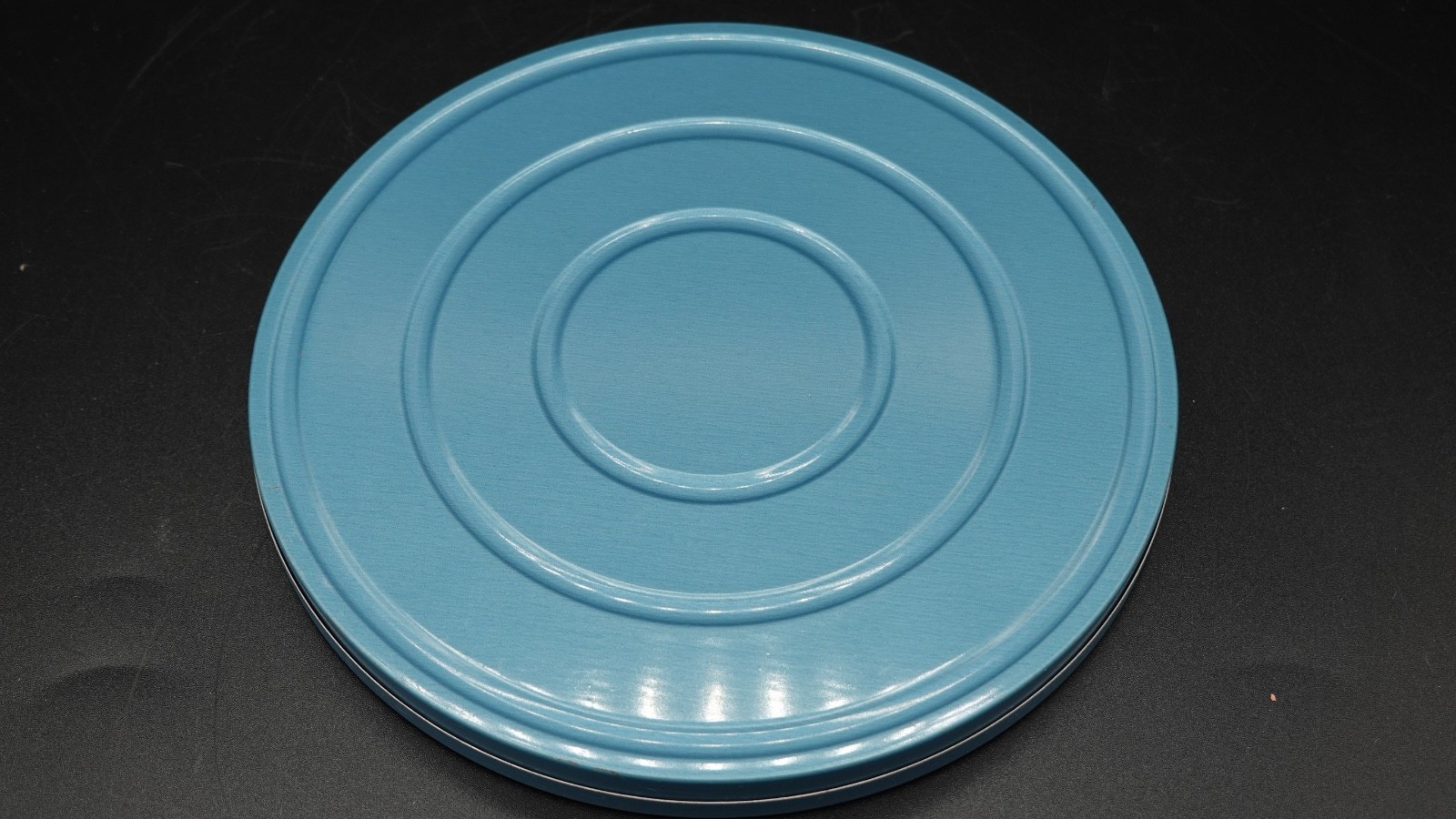 Polk Bros Camera Regular Super 8mm Blue Metal Canister Empty 7″ Diameter Chicago