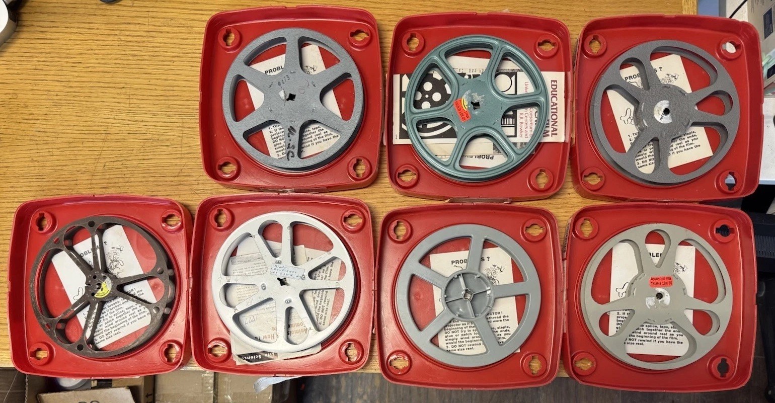 Vintage Plio-Magic 16mm Film Archival Plastic Storage Box 7″ Reel Film & Case