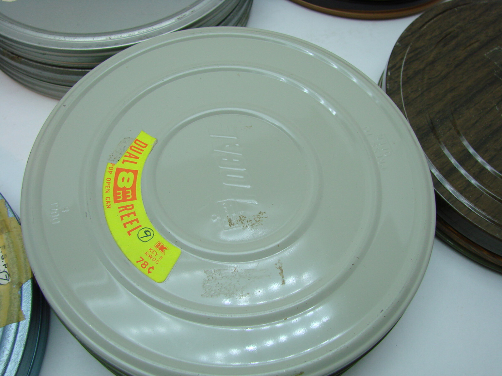 Vtg Dual 8mm 7” Metal Movie Film Reel Cans Only No Reels Fox Furrs Your Choice