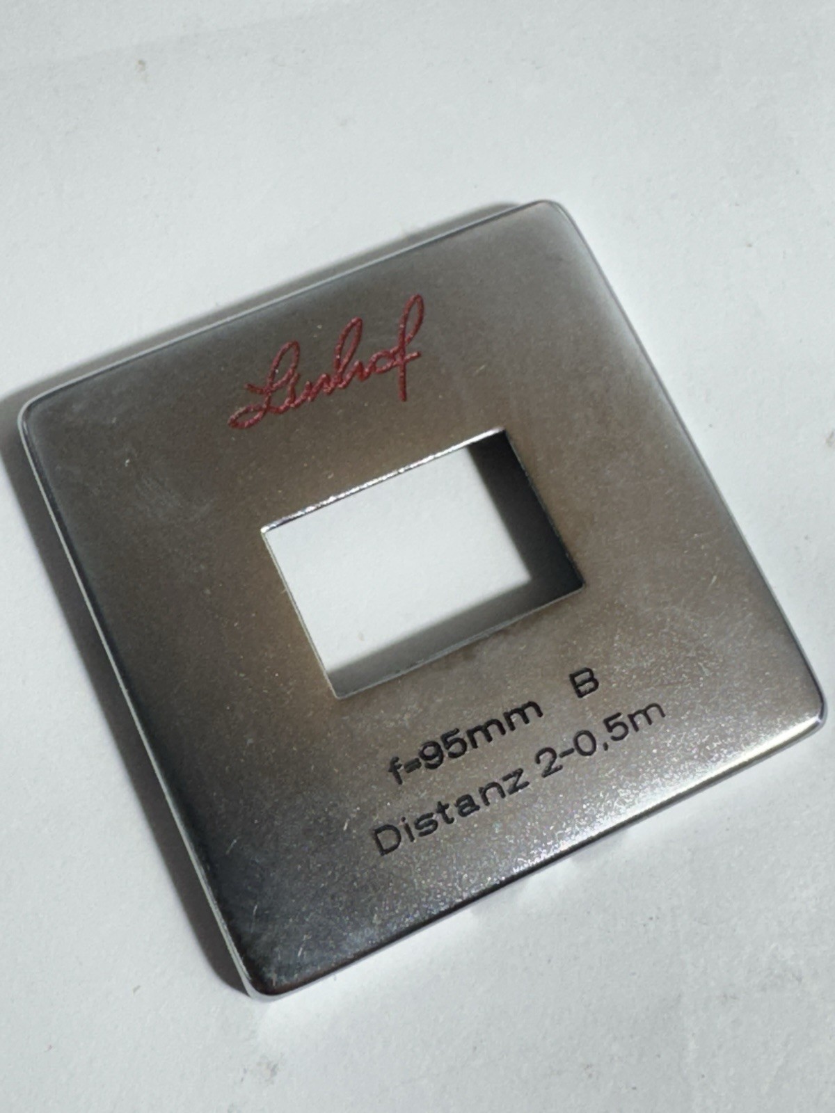 Linhof Baby Technika III/IV 6×9 Viewfinder Mask 95mm 2-.05 Meter Biogon Finder