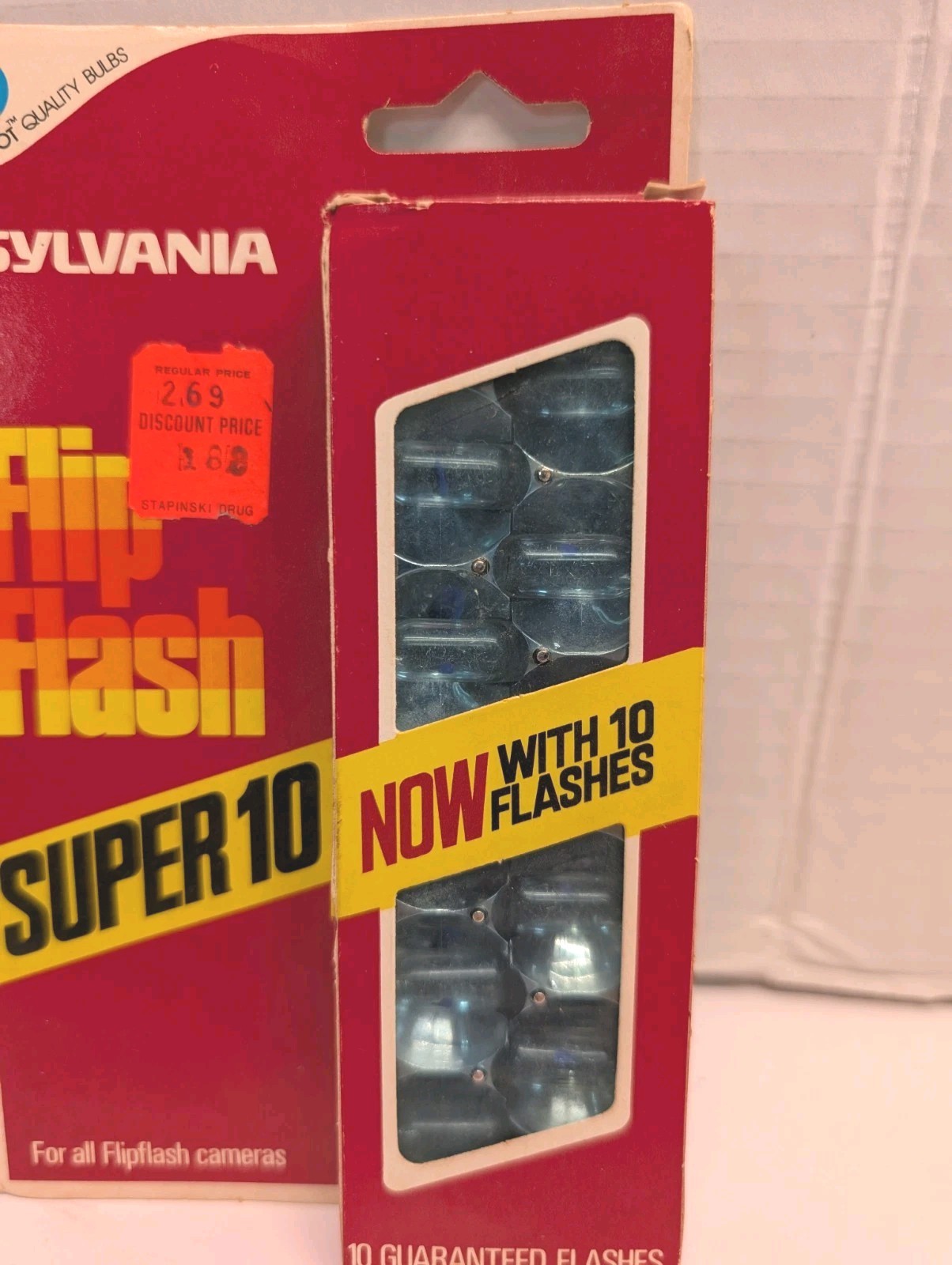 Sylvania Blue Dot Flip Flash Super 10 Flashes | NOS, For Flipflash Cameras