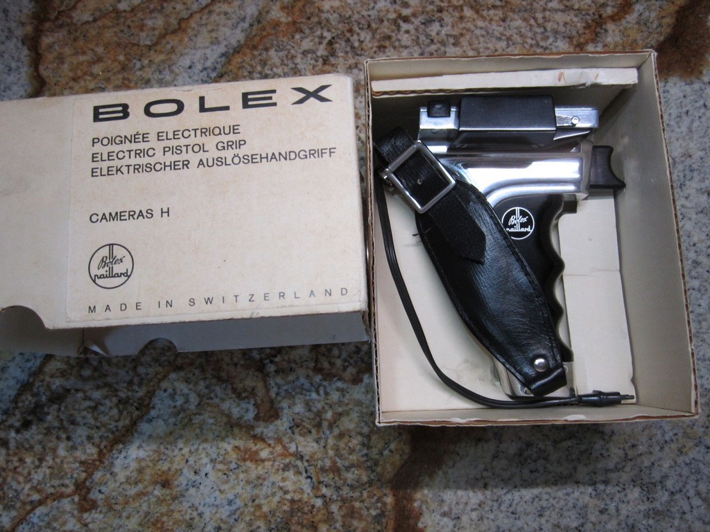 GORGEOUS BOLEX DECLIC HANDLE ELECTRIC HAND GRIP for MST motor 16mm movie camera