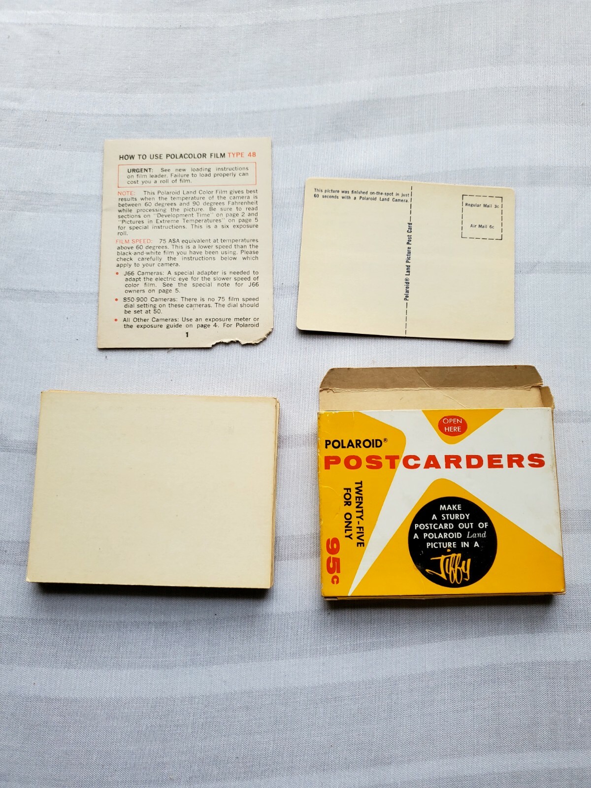 Vtg 15 Polaroid Polarcolor Print Mounts and 23 Postcarders 1960s