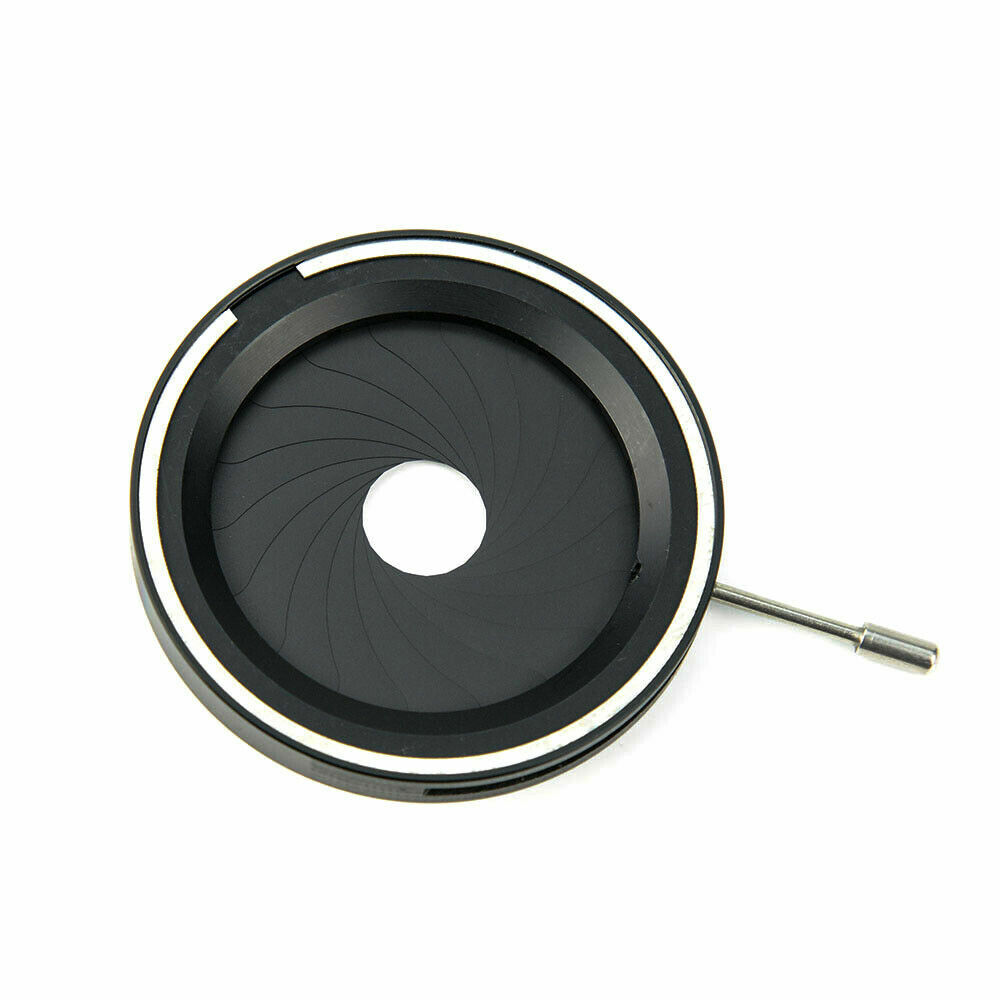 1PC Adjustable Zoom Iris Diaphragm Aperture Condenser 2.5-42mm with 18pcs Blades
