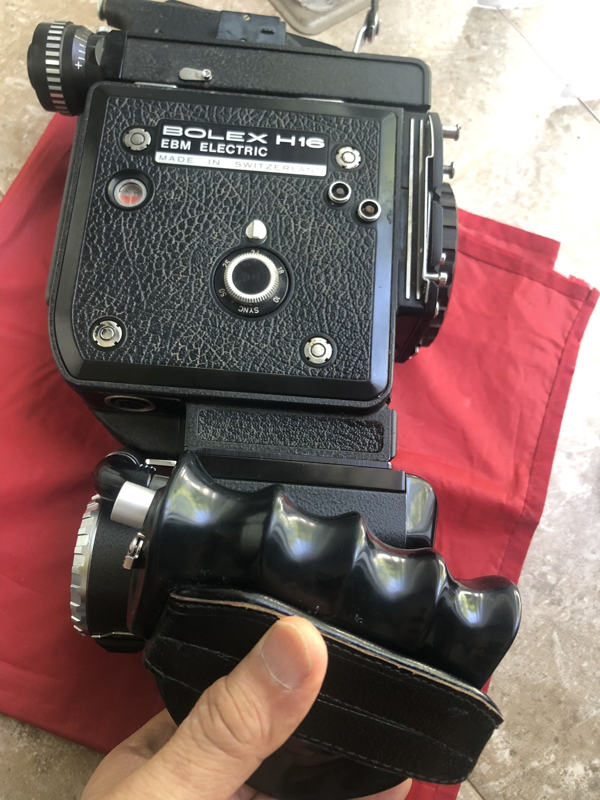 Bolex hand grip for Bolex H16 Reflex camera EBM camera Tested