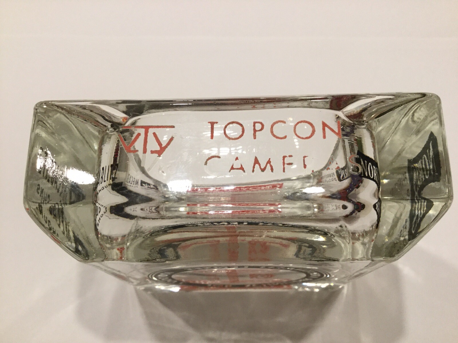 Rare Vintage TOPCON NORIS SCHNEIDER KREUZNACH LENS NOVOFLEX Dealer Ashtray c1950
