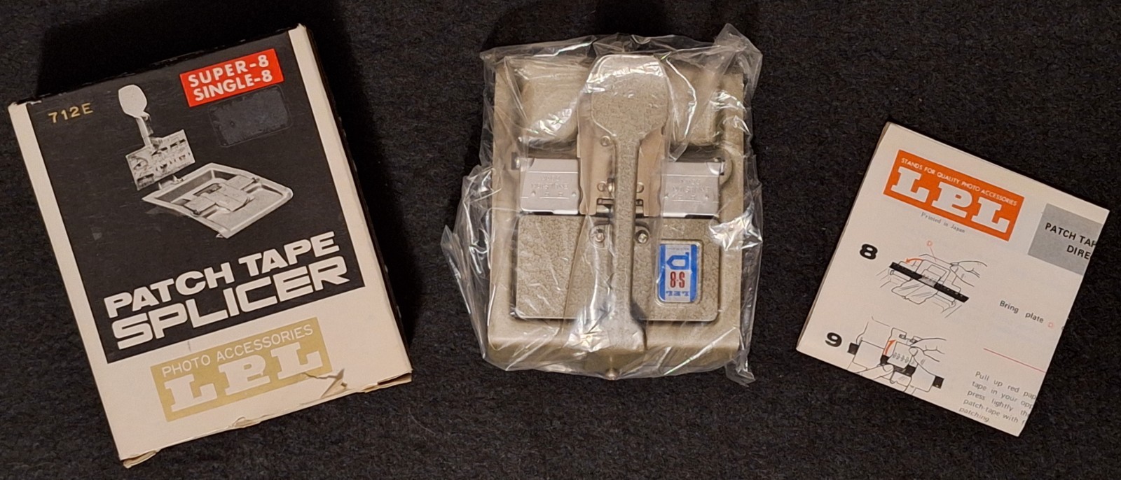 Vintage LPL 712E Patch Tape Splicer, Super 8 Single 8- Excellent Condition