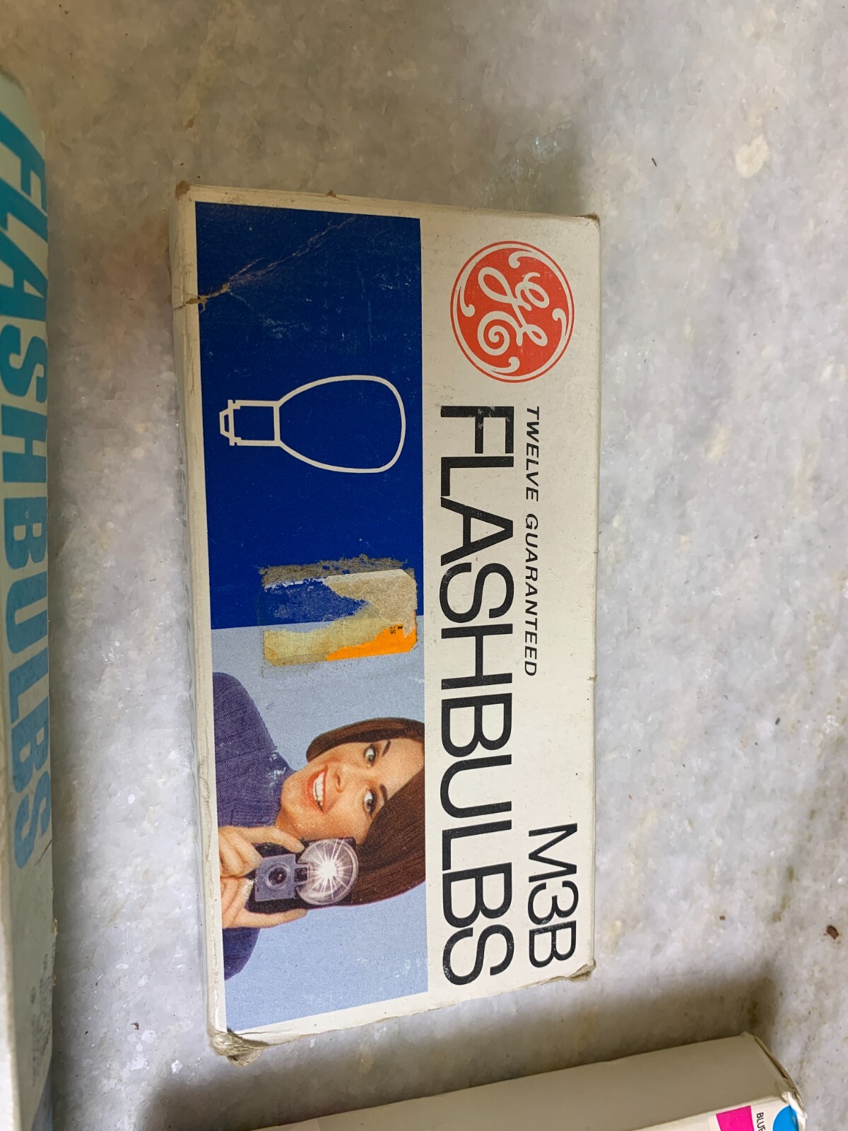 Vintage Camera Flashbulbs Flash Bulbs Bulb M3B M3 25B GE Sylvania Flashes Blue