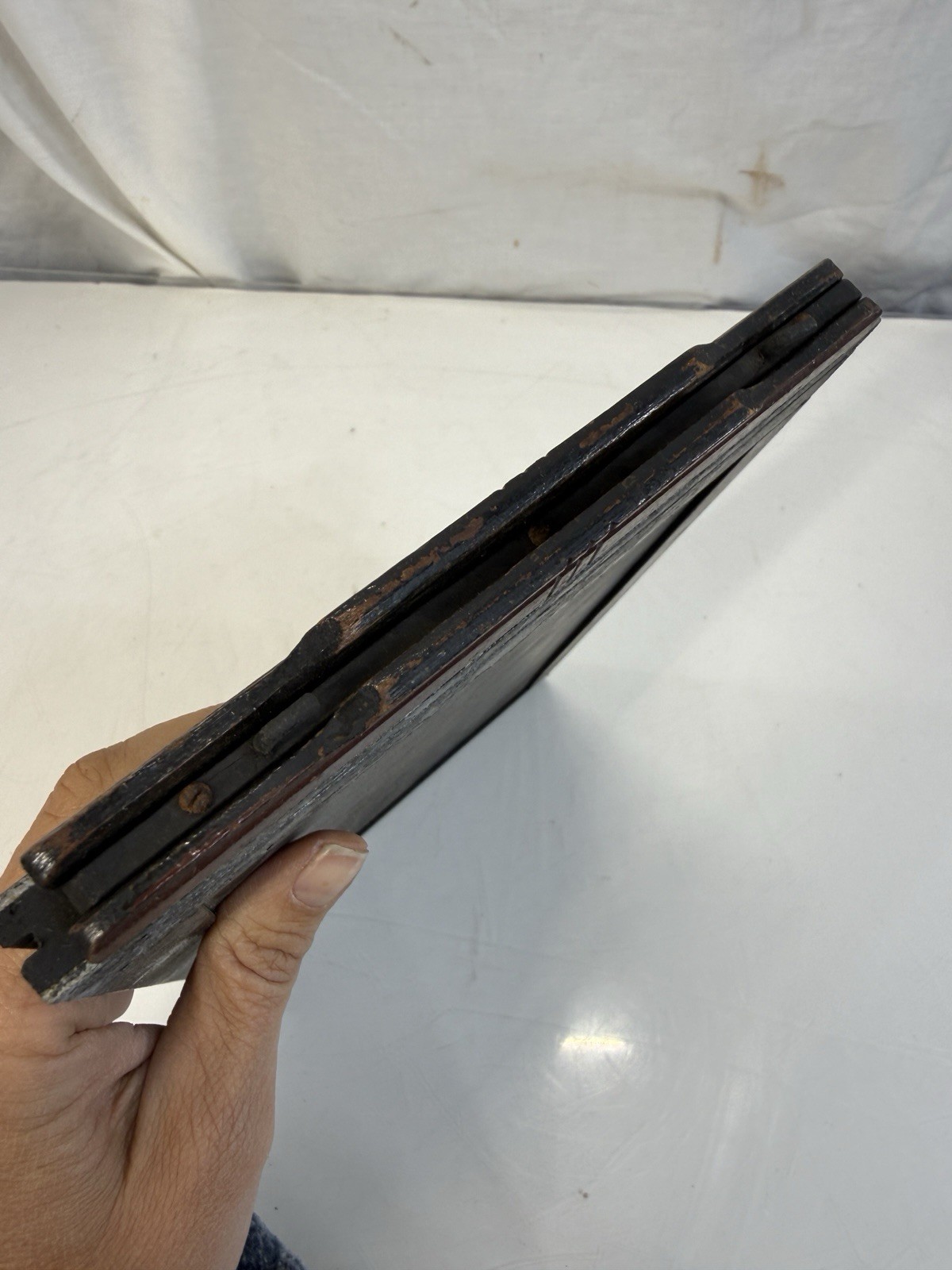 Vintage 5×7 Wood Film Holder Antique Large Format Dark Slide Double Plate Case