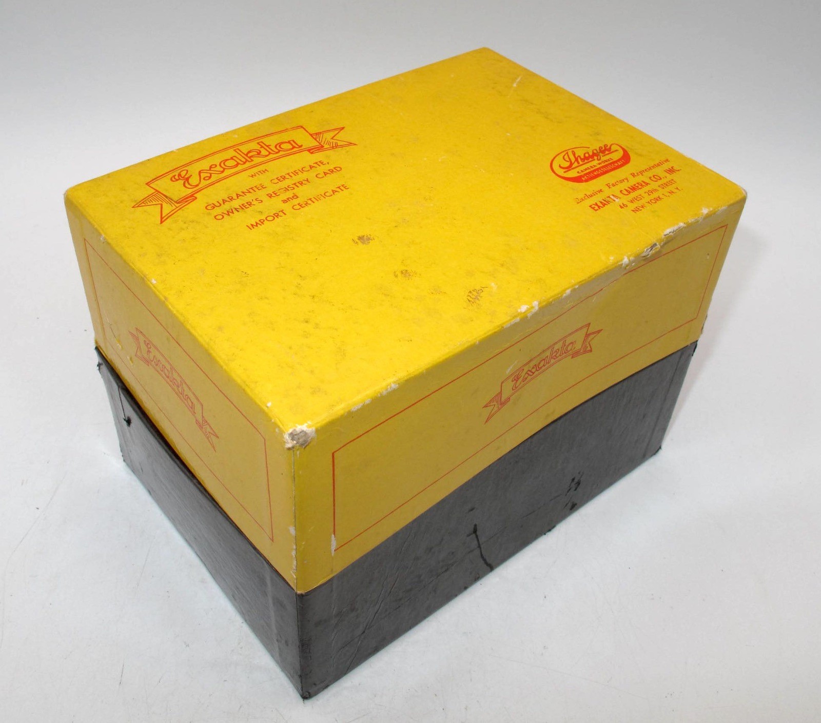 *RARE* BRIGHT YELLOW & RED IHAGEE EXAKTA VX CAMERA BOX-EMPTY