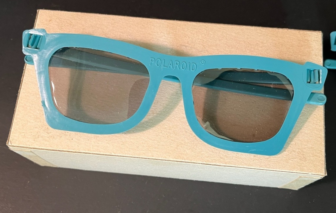 Vintage Polaroid 3-D Viewers Model 729 – Set of 6 — Original Box – Teal Frames