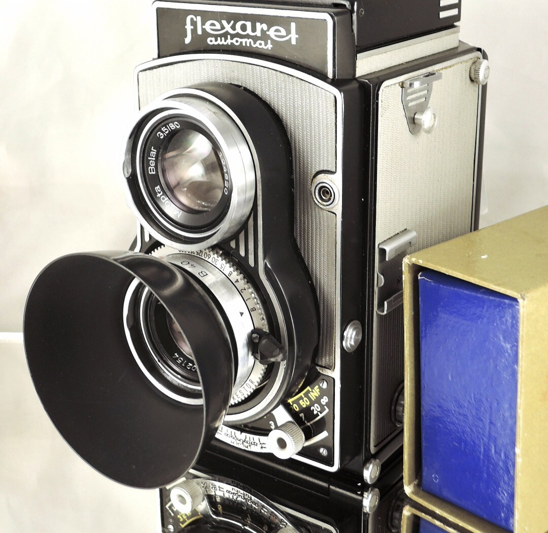 Shade hood Flexaret Meopta round bayonet B40 metal + Genuine box Used