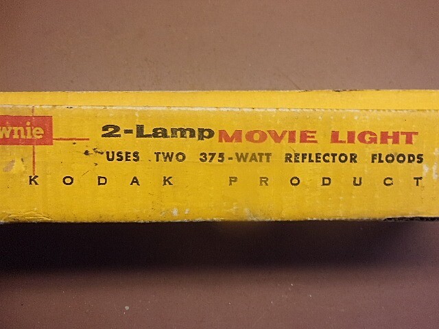 Vintage KODAK BROWNIE 2-Lamp Movie Light w/Box #790 Untested in Original Box