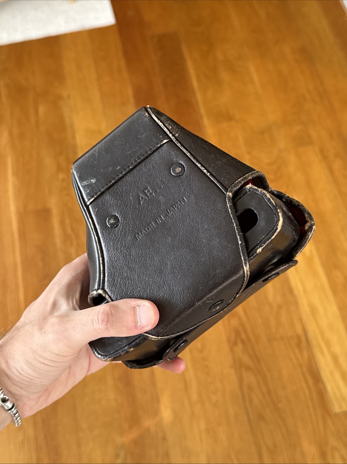 Minolta AE Camera Case Black Leather Red Interior For Minolta Type Case(s)