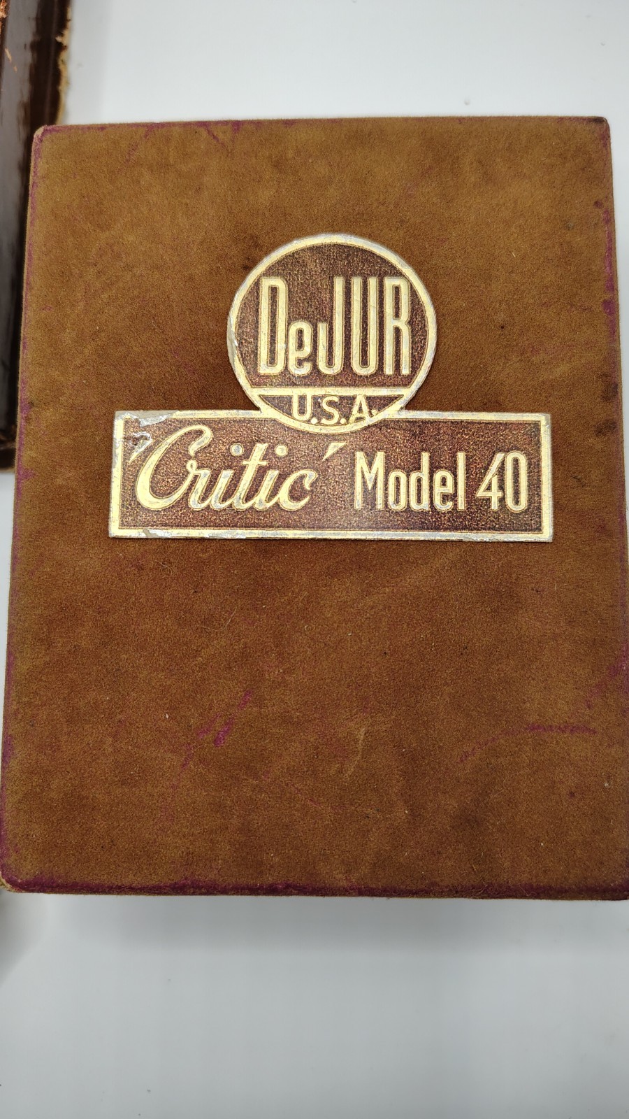 Vintage DeJur Critic Model 40 Exposure Meter Tested Working w/ Original Box Case