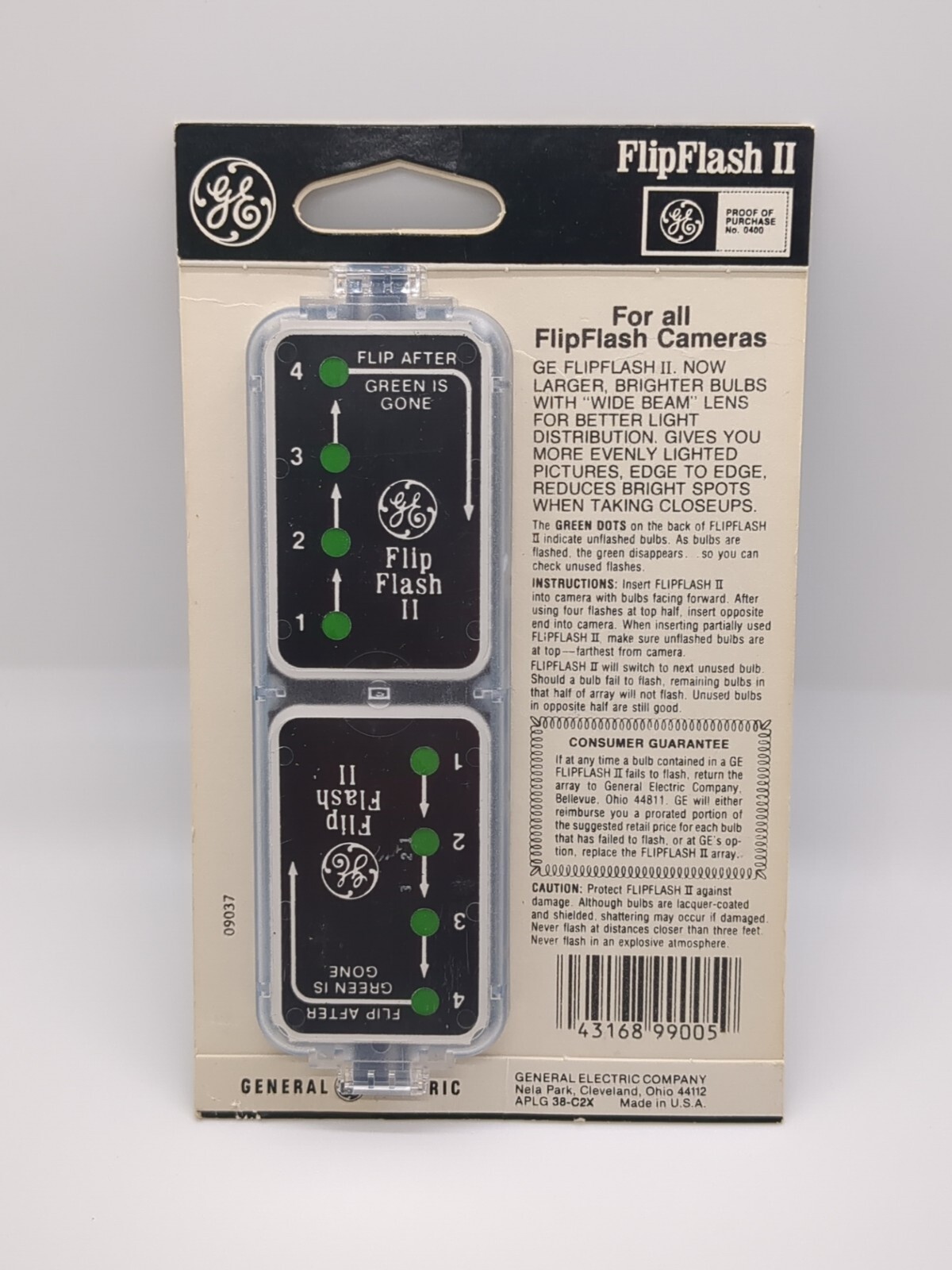 Vintage GE 8 Pack Flip Flash II Camera Flash Bulbs for Kodak Sealed