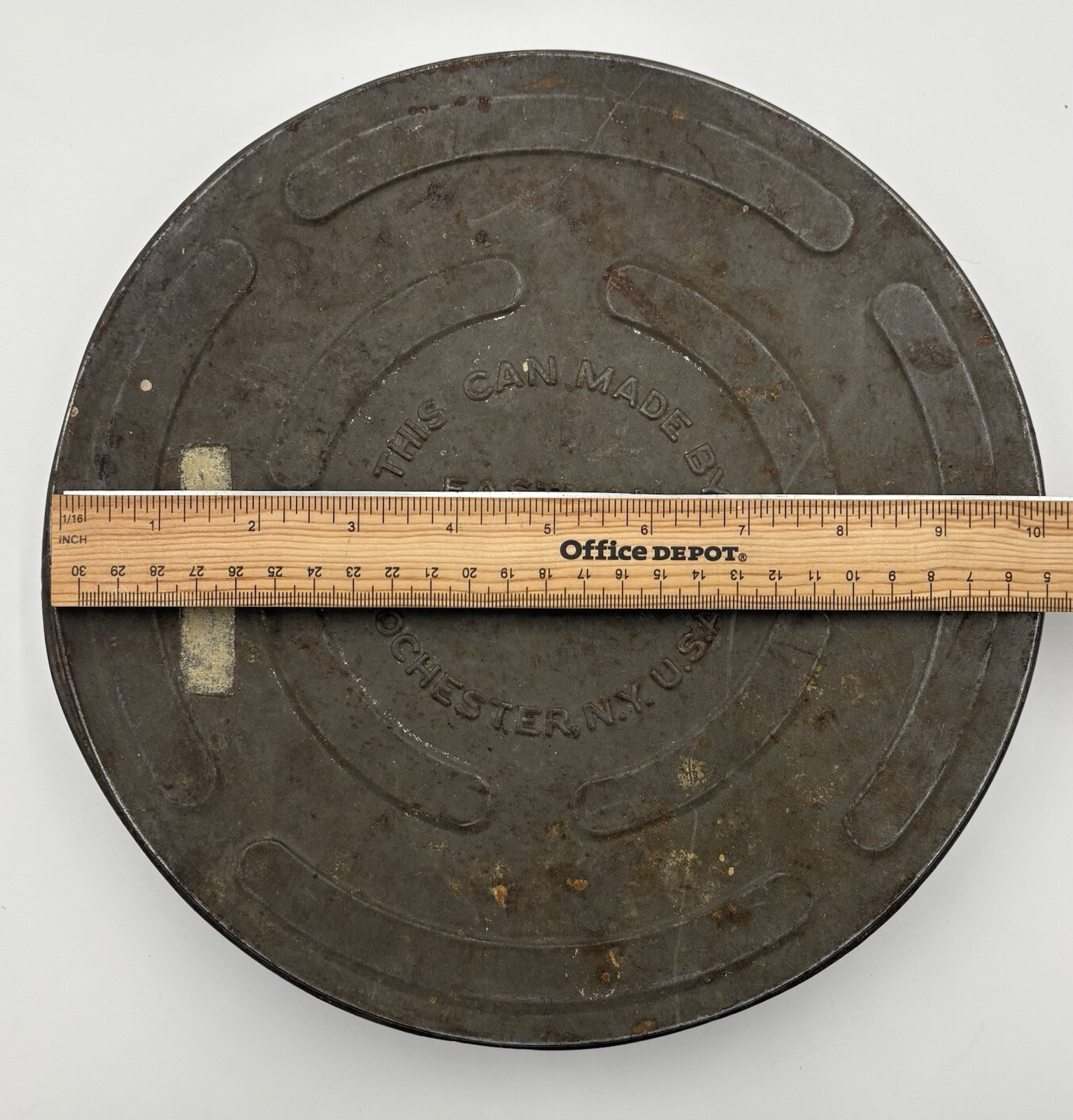 Vintage Eastman Kodak CFR Rochester, NY Movie Film Can Tin Canister 10″