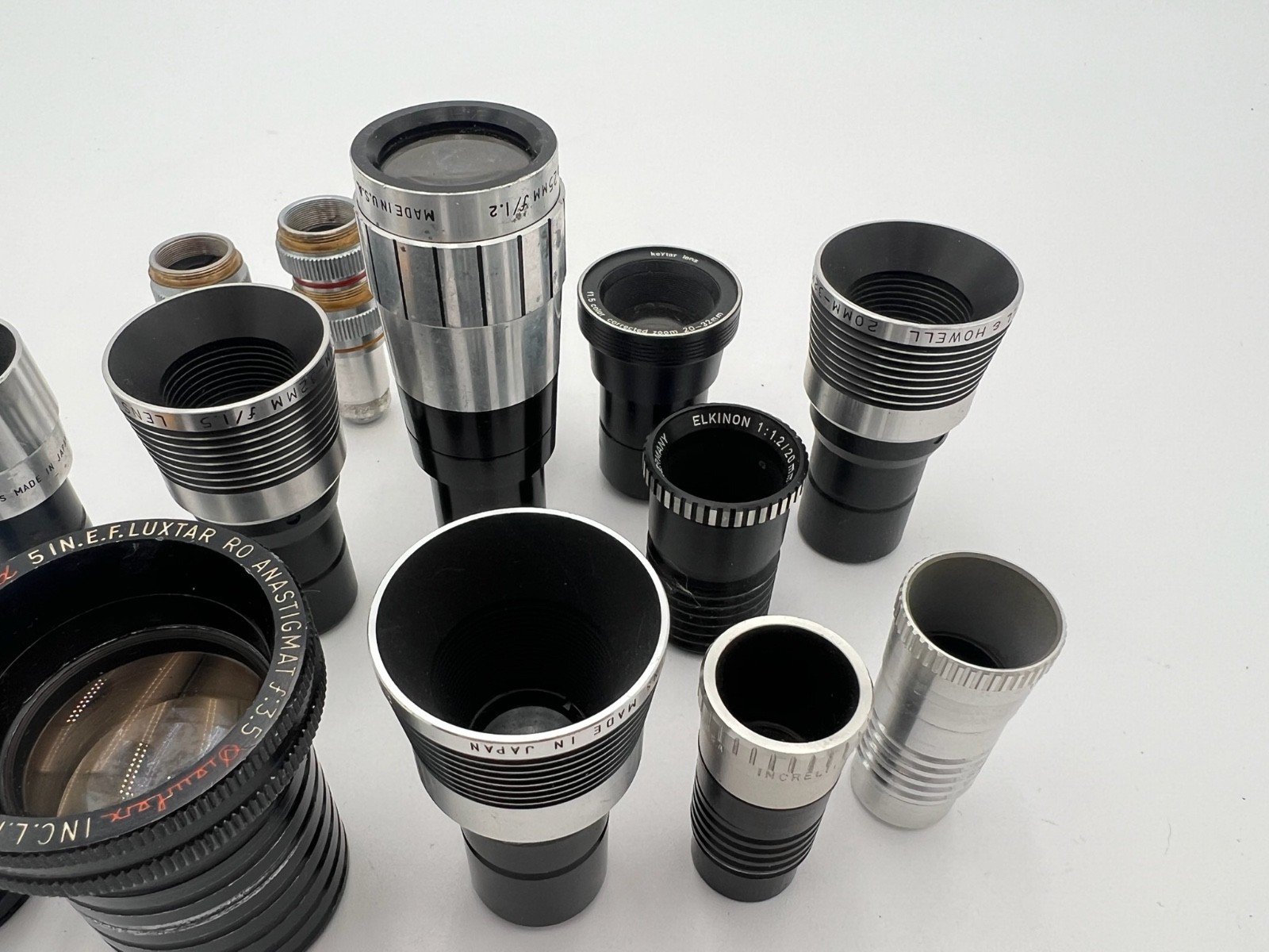 – LOT OF ASSORTED LENSES-PROJECTOR/CAMERA LENSES FOR PARTS/AS-IS