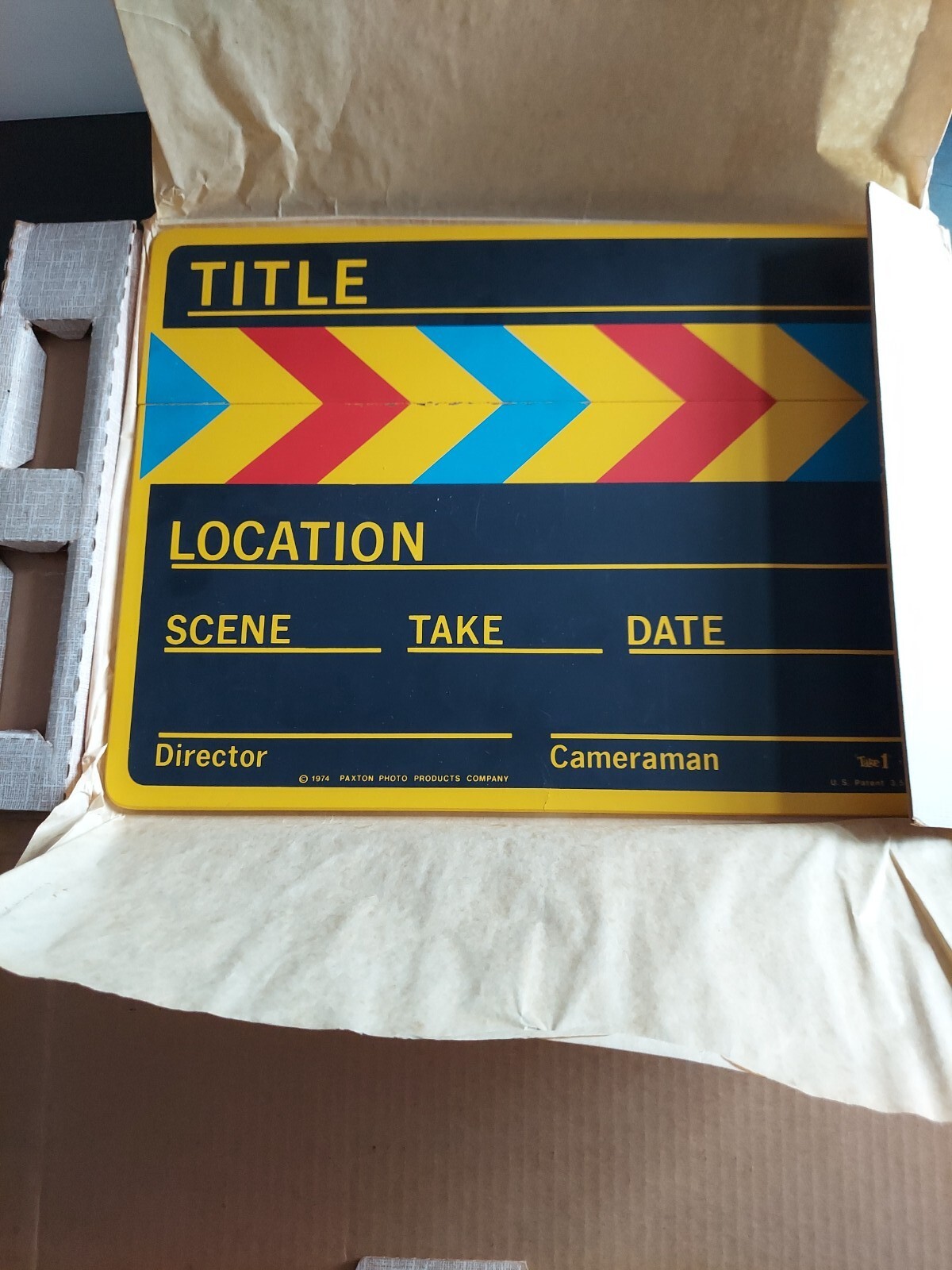 Vintage 1960s Paxton Photo Products Tricolor Take 1 Home Movie Titler in Box