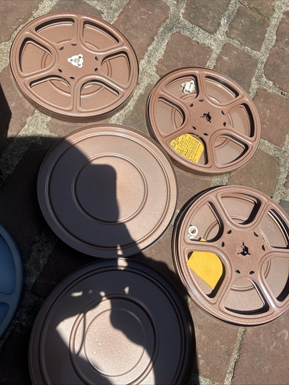 HP Quik Splice (5) Super 8 Film Reels And Cans Goldberg Dual 8 Film Reels