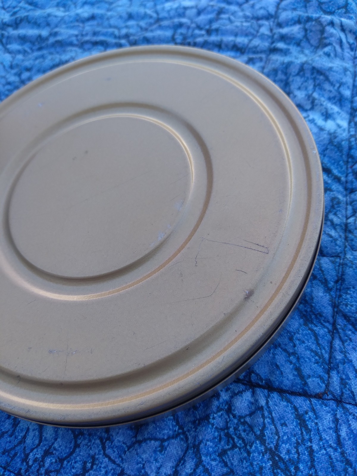 Dual 8mm Film Storage Reel & Can Tin EMPTY 5 Inch Vintage