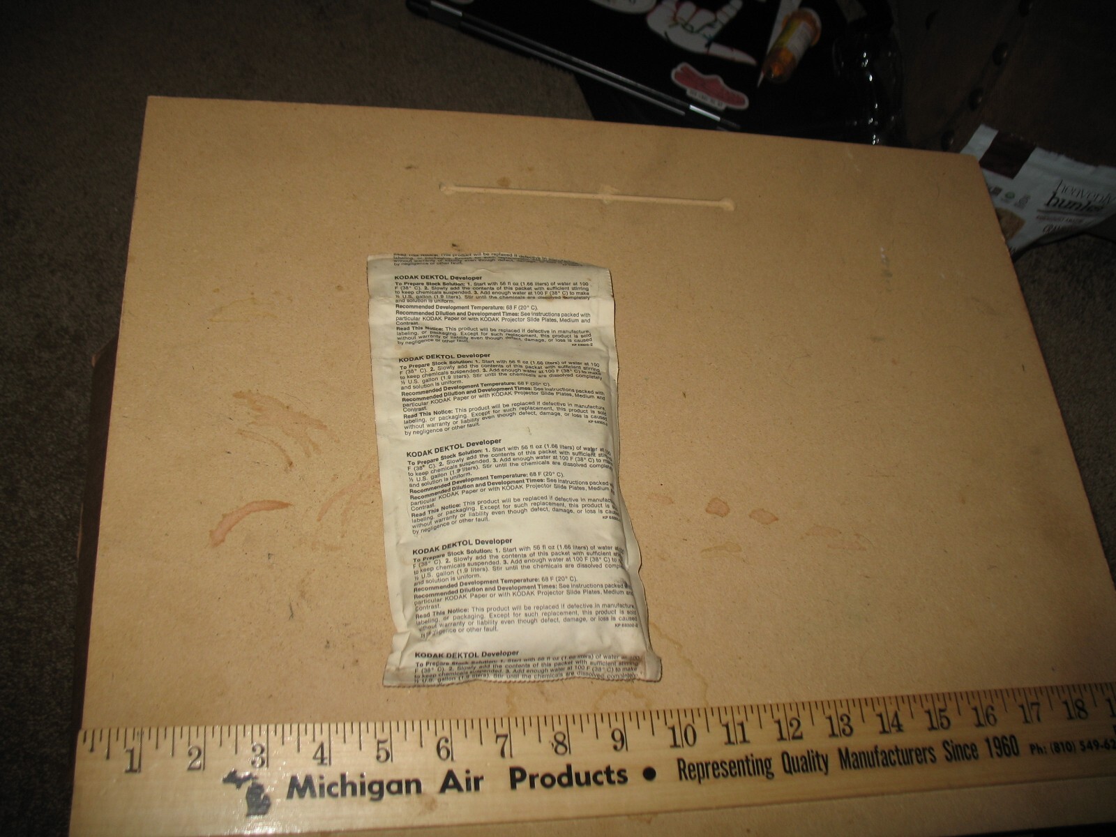 VTG CAMERA KODAK DEKTOL DEVELOPER MAKES 1/2 GALLON NOS CAT 146 4718 SEALED