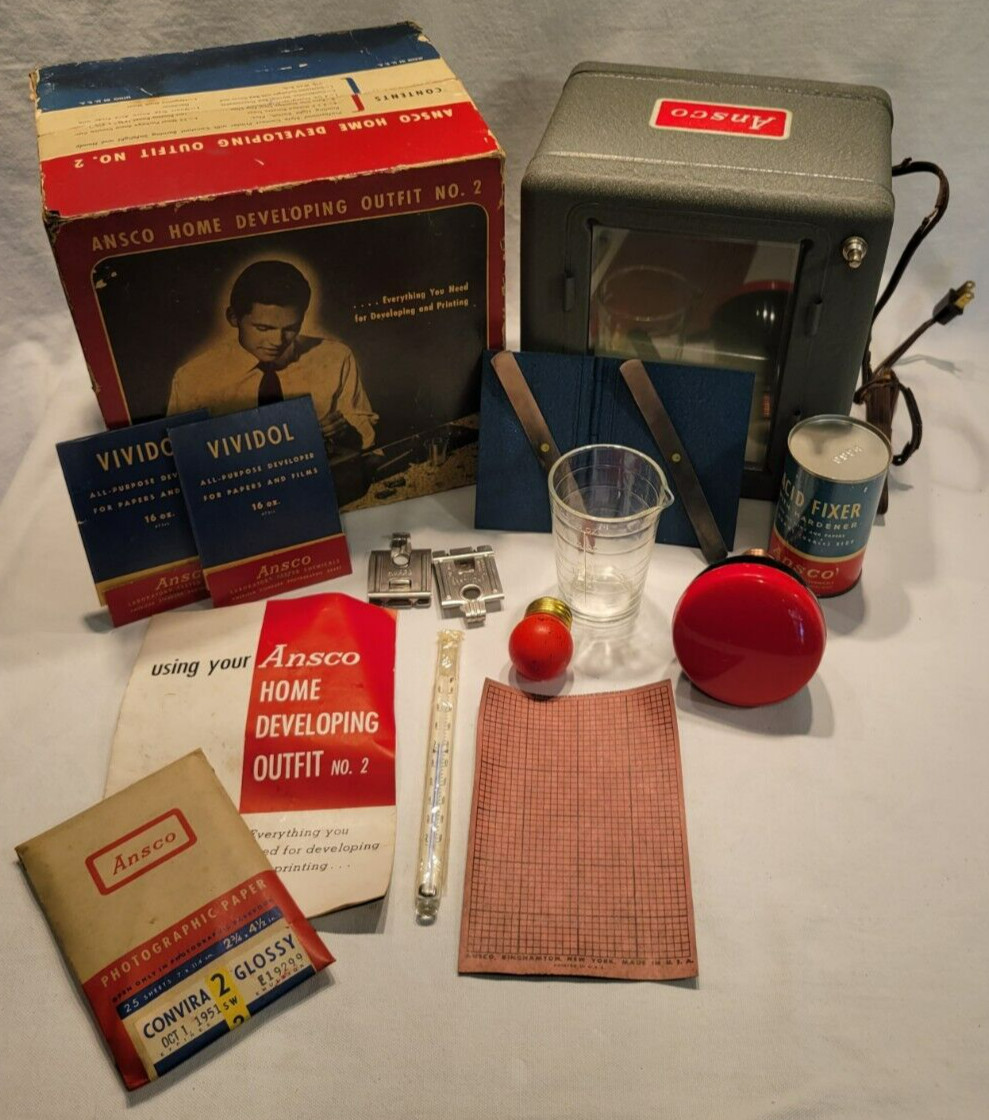 Vintage Ansco Home Developing Outfit No. 2 See Description!
