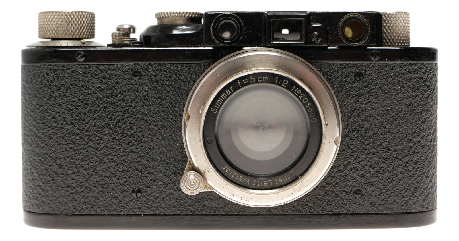 Leica II Black Rangefinder Camera Nickle Summar 5cm f/2 Lens